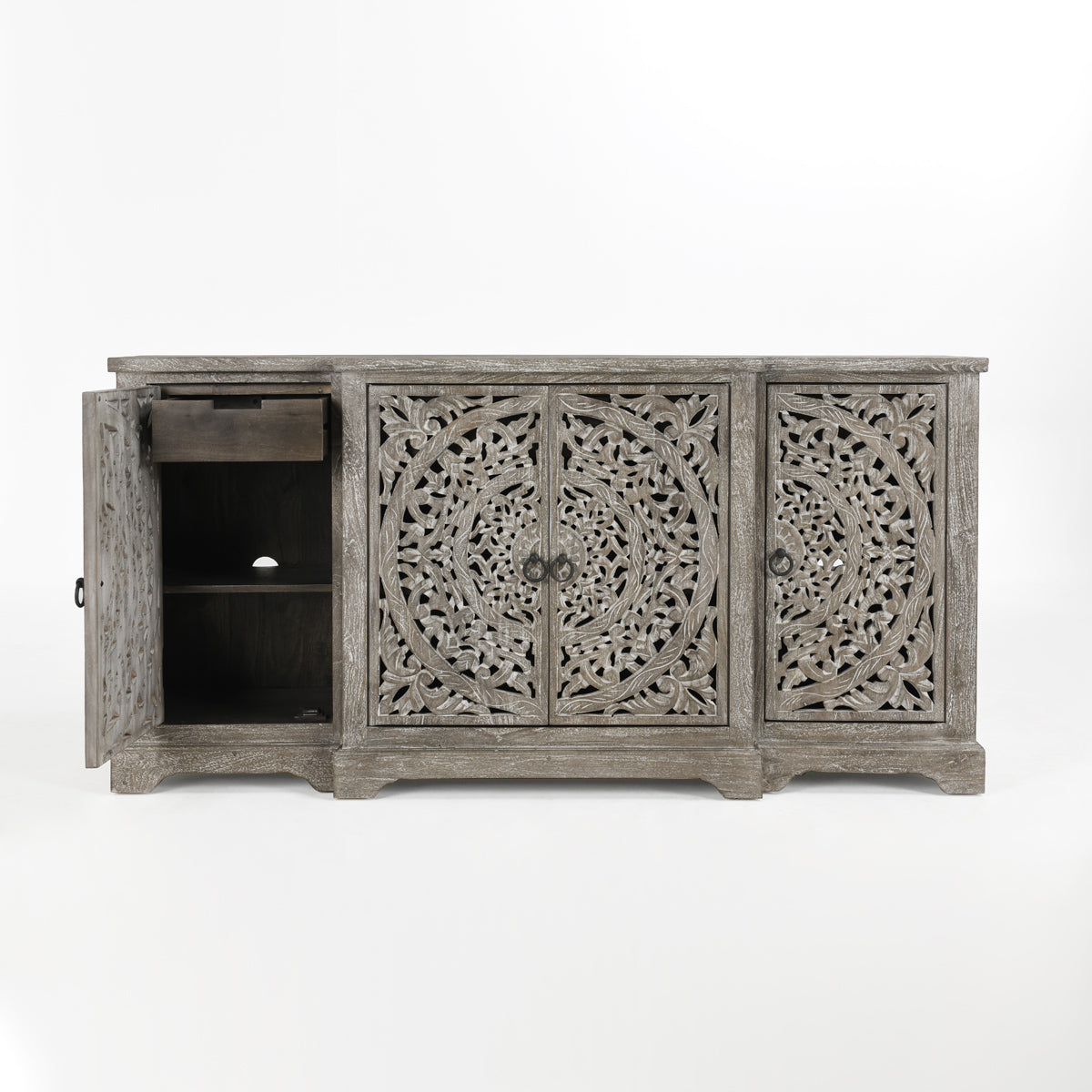 Harmony Vintage Gray Cabinet - Ornate Home
