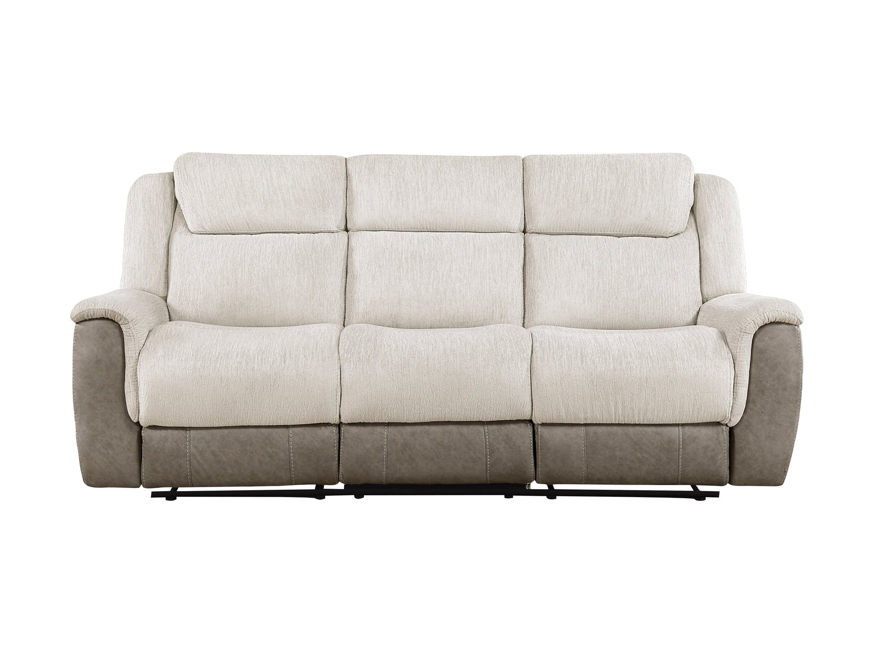 Harriette Beige Double Reclining Sofa - Ornate Home