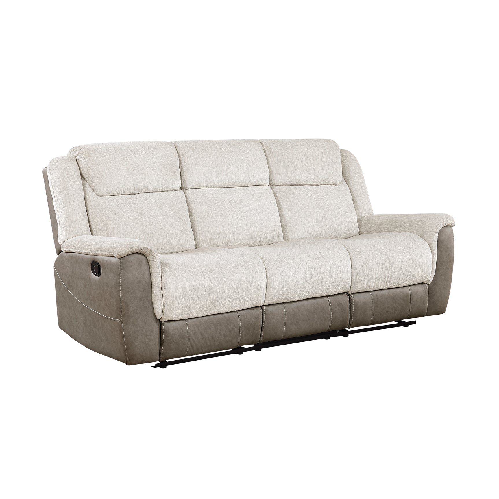 Harriette Beige Double Reclining Sofa - Ornate Home