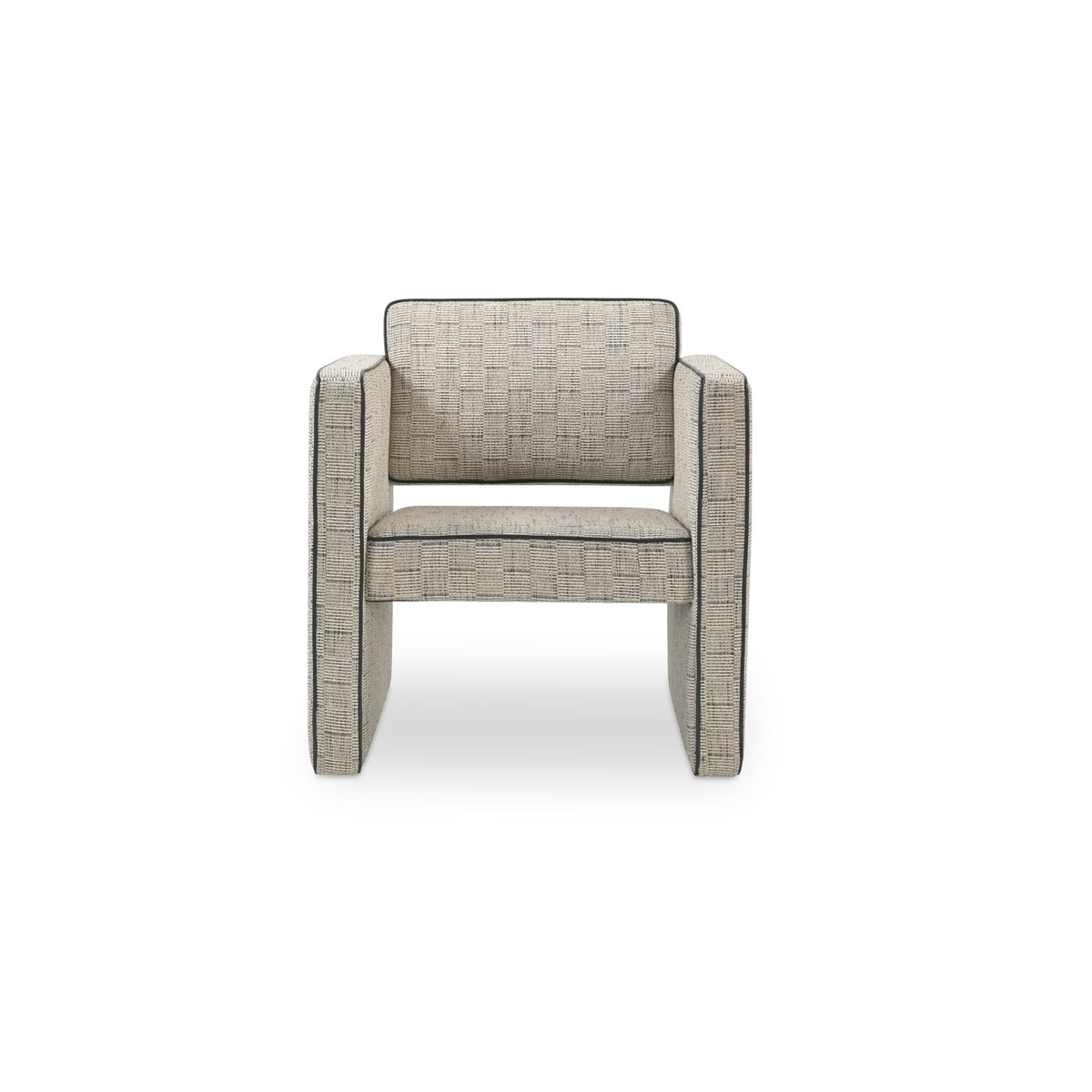 Harris Black/Beige Weave Accent Chair - Ornate Home
