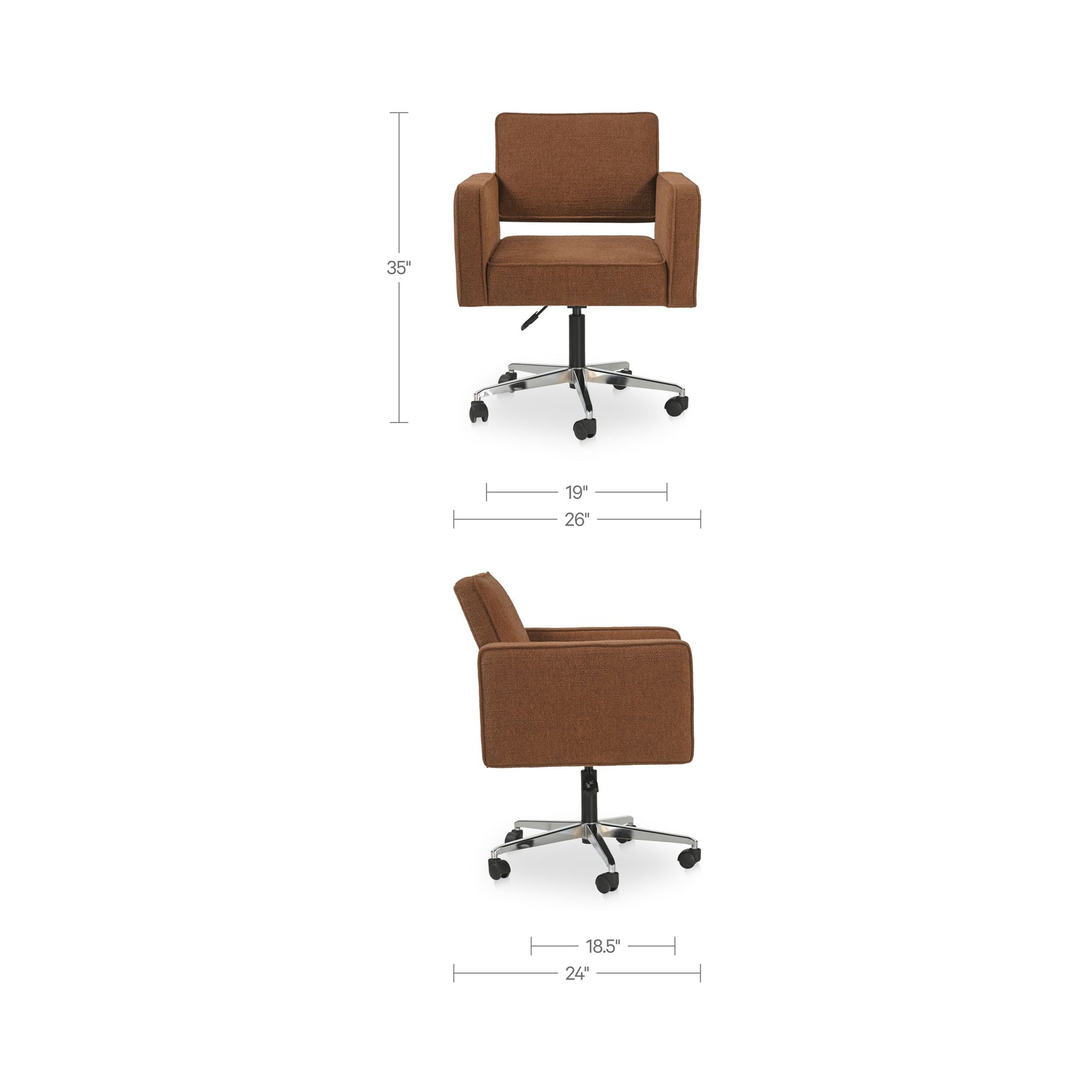 Harris Burgundy Office Chair - Ornate Home