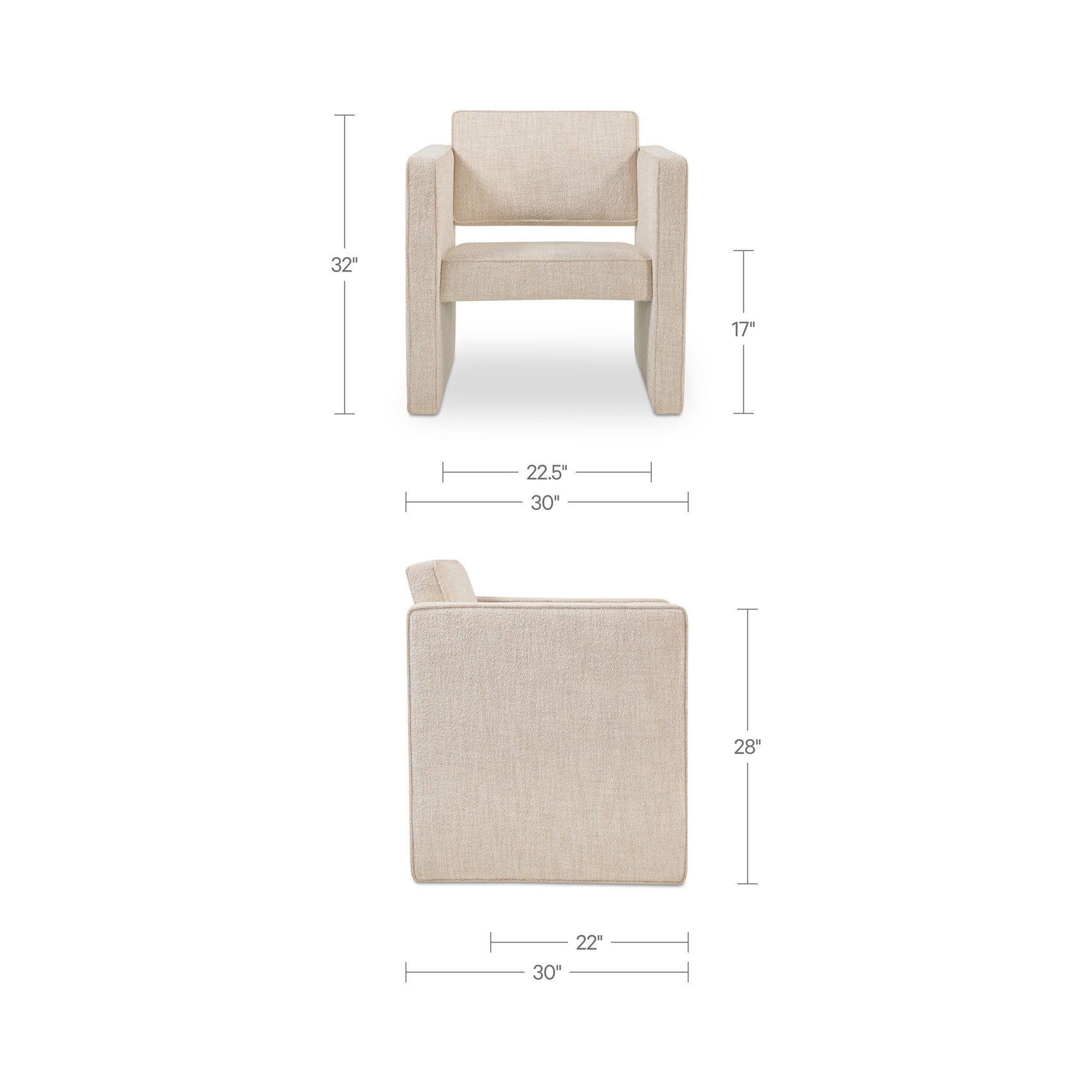 Harris Oat Accent Chair - Ornate Home