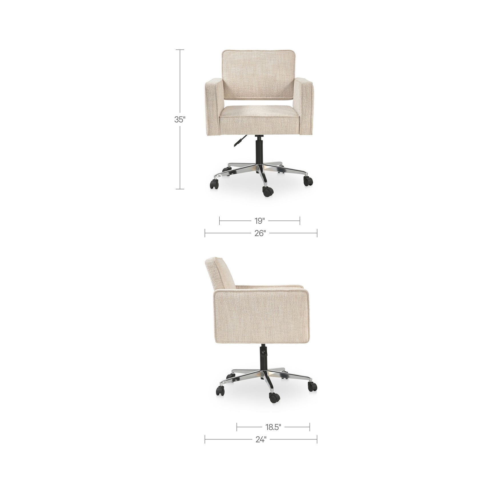 Harris Oat Office Chair - Ornate Home