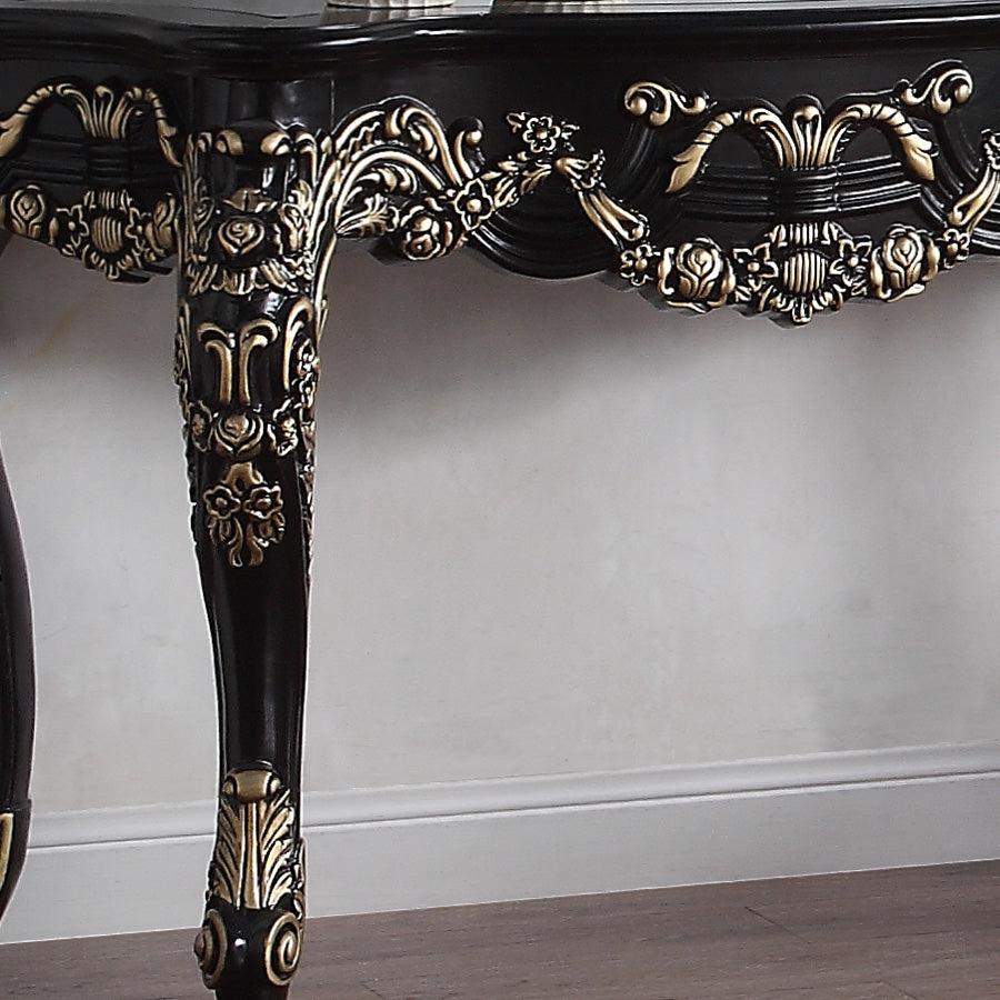 Harrow Black Enamel Console Table / HD-328B - Ornate Home