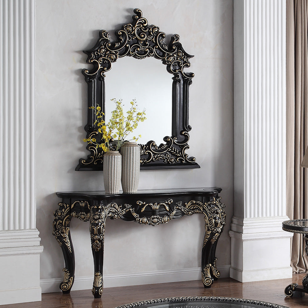 Harrow Black Enamel Mirror / HD-328B - Ornate Home