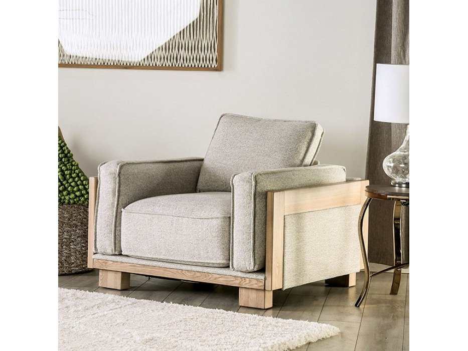 Harstad Light Brown & Natural Chair - Ornate Home