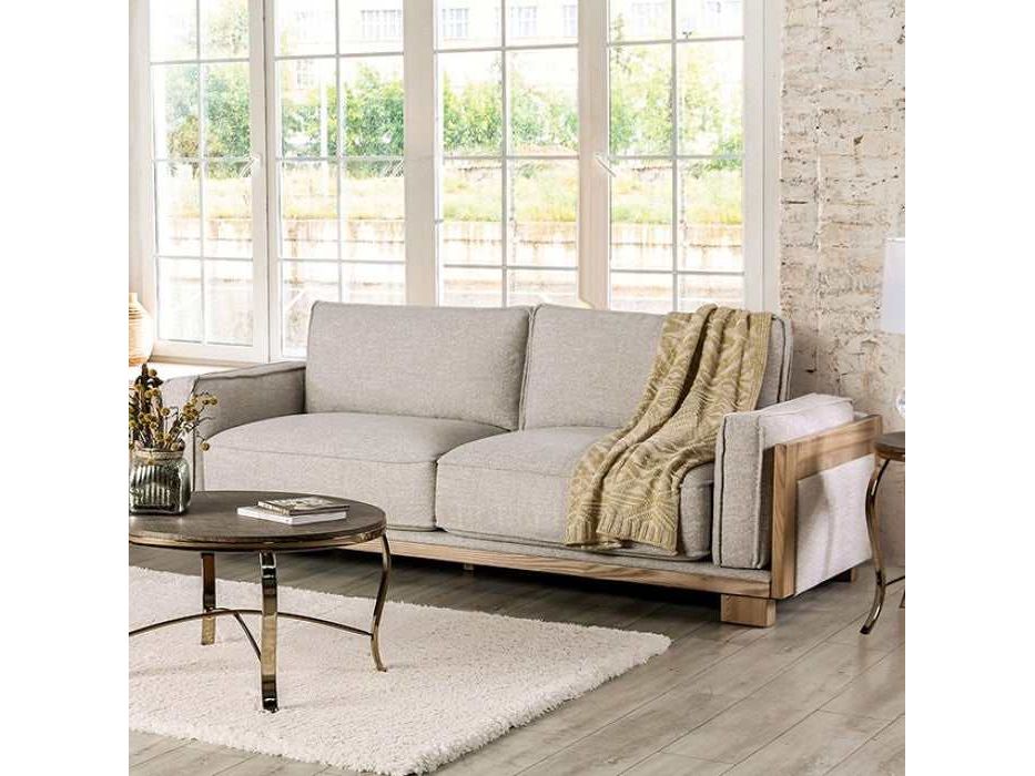 Harstad Light Brown & Natural Sofa - Ornate Home