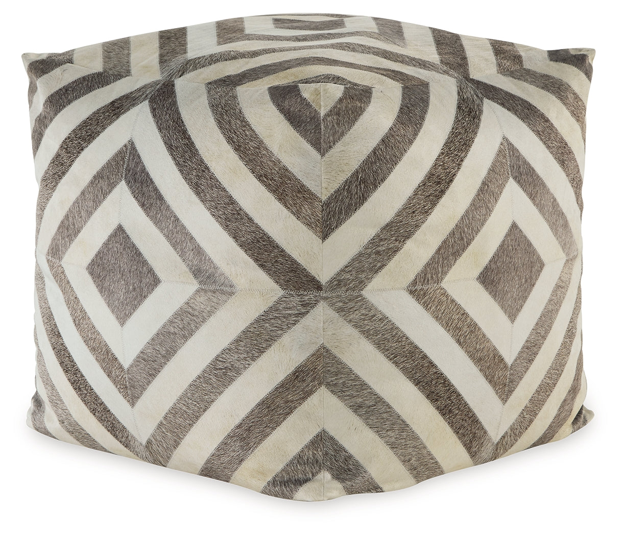 Hartselle Brown Pouf - Ornate Home