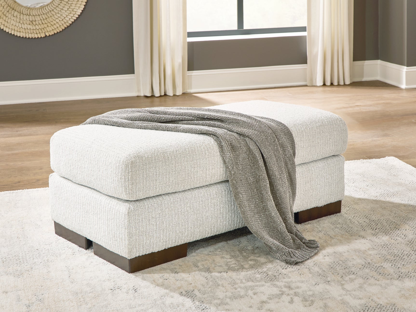 Hartside Frosted Ottoman - Ornate Home
