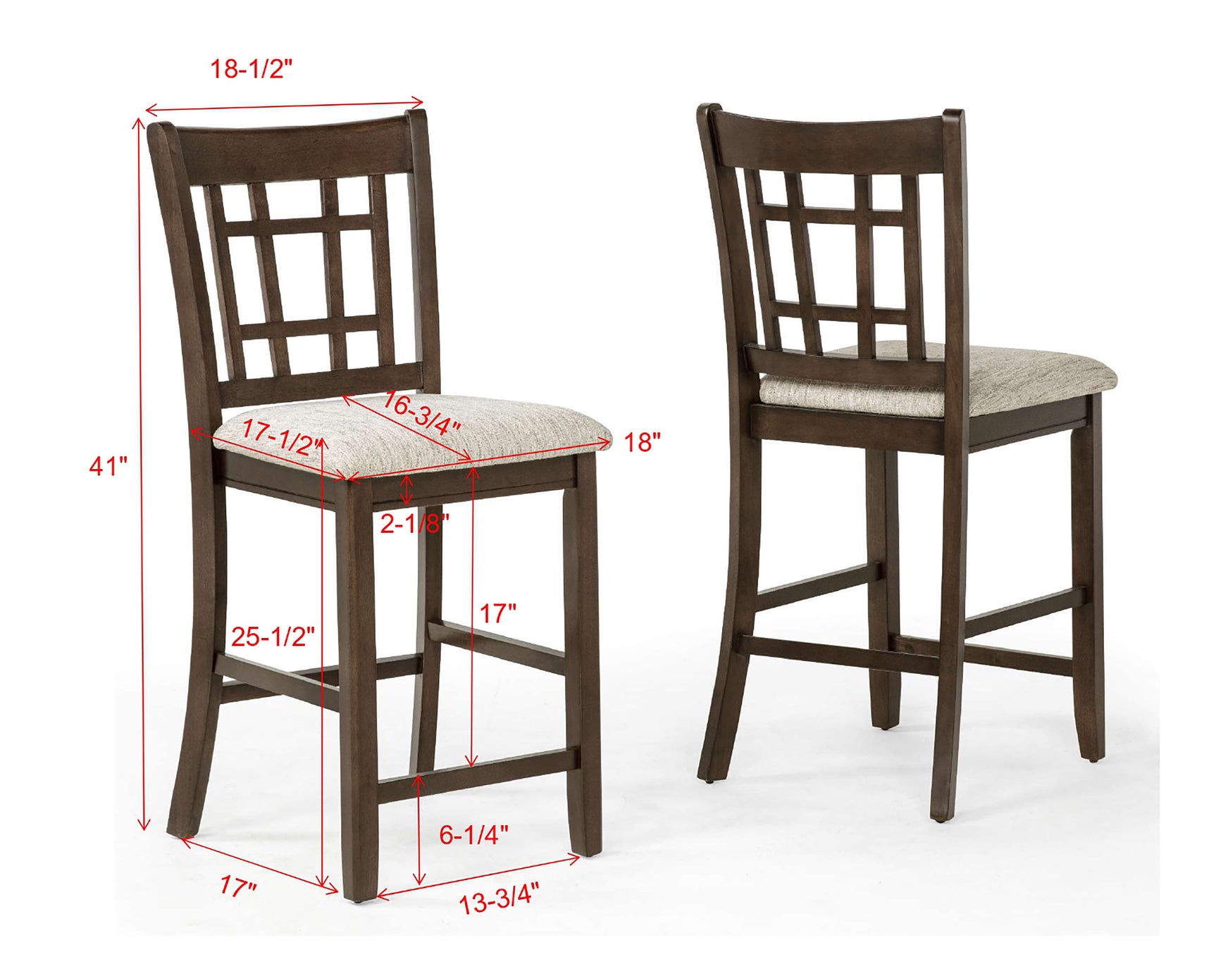 Hartwell Brown Counter Height Chair (Set of 2) - Ornate Home