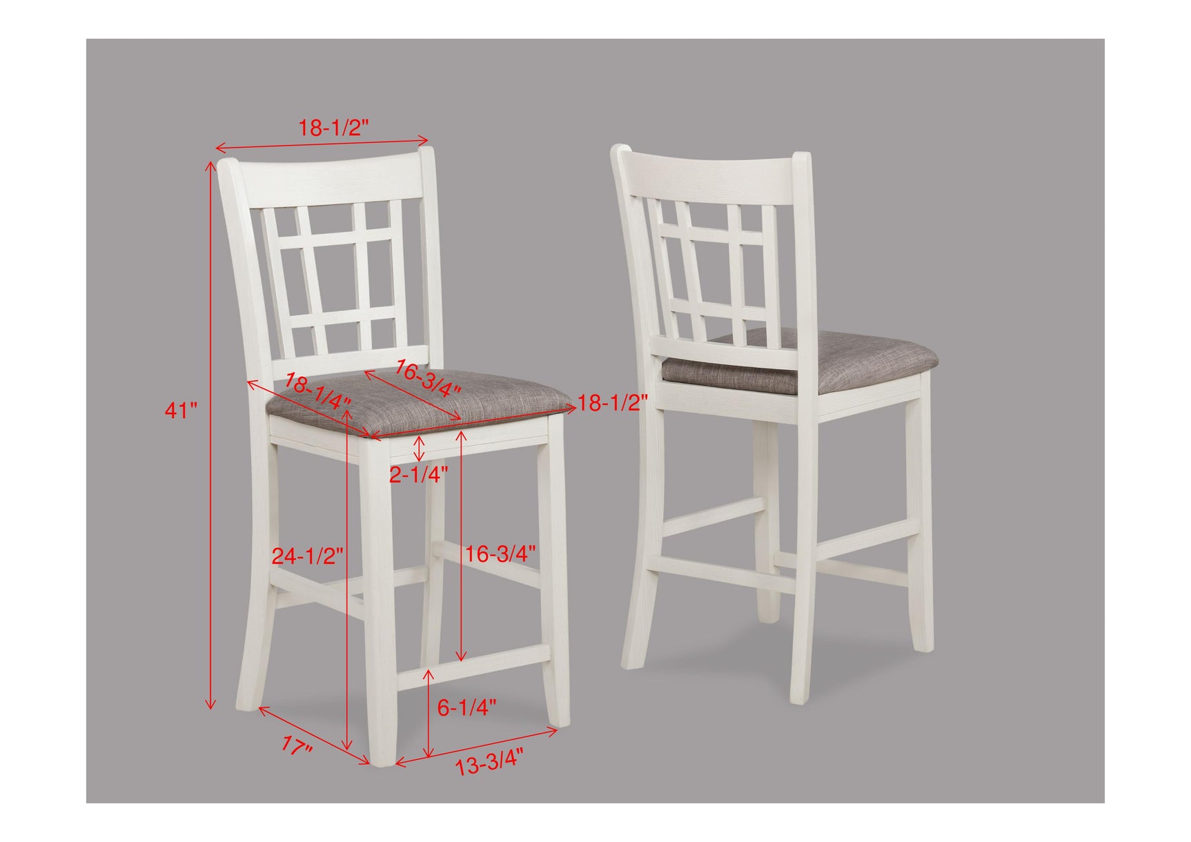 Hartwell Chalk/Grey Counter Height Dining Set - Ornate Home