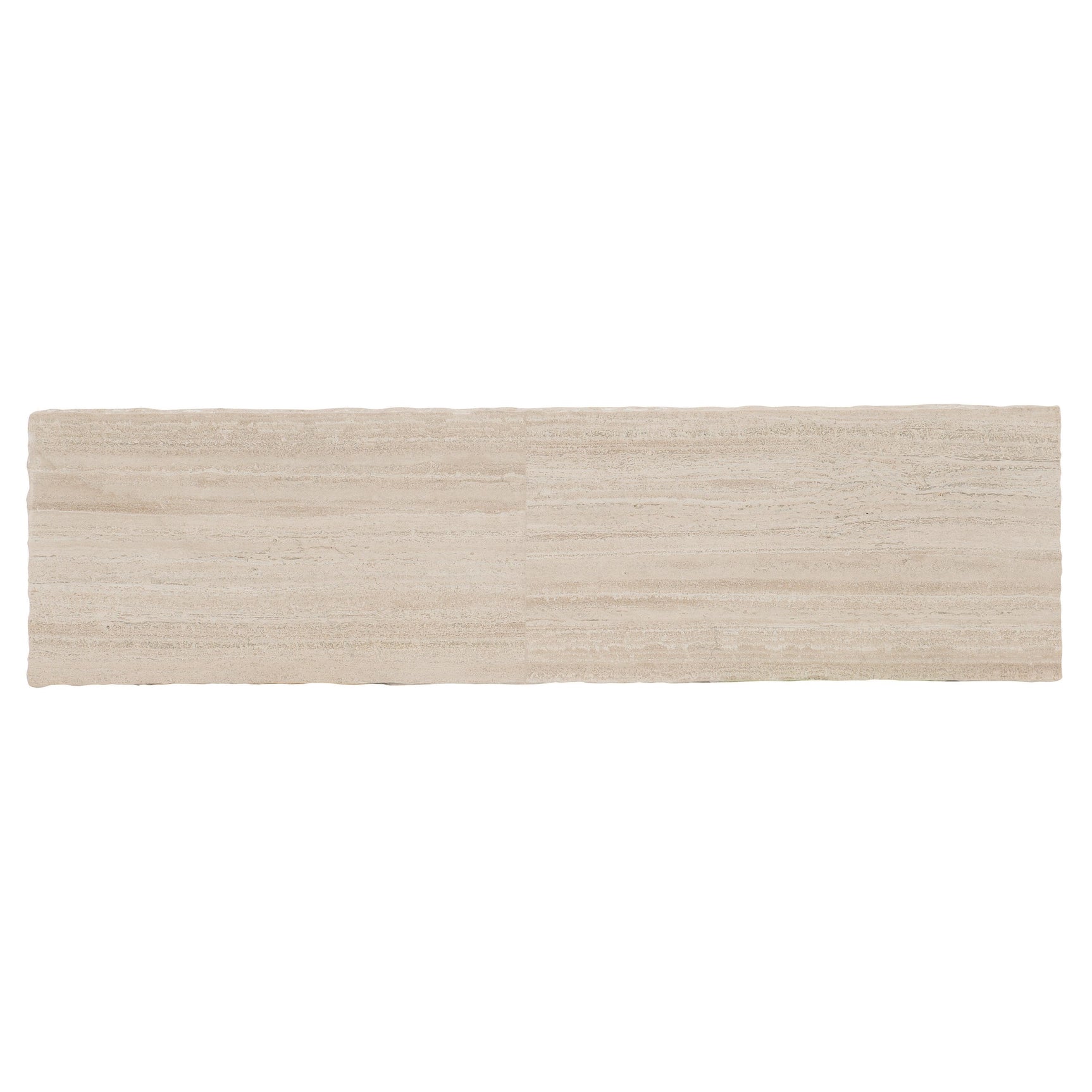 Hathaway White Travertine/Oil-Rubbed Bronze Console Table - Ornate Home