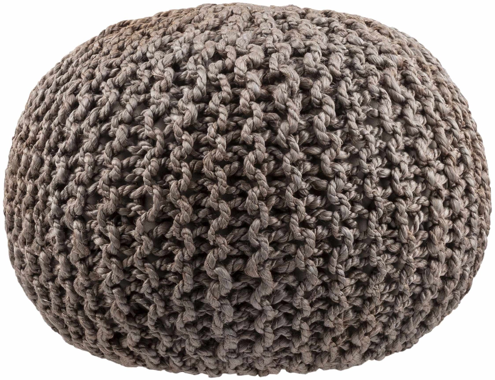 Hauenstein Knitted Jute Pouf - Ornate Home