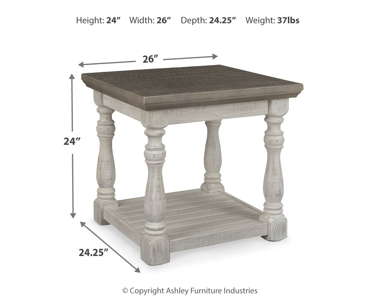 Havalance Gray & White End Table - Ornate Home