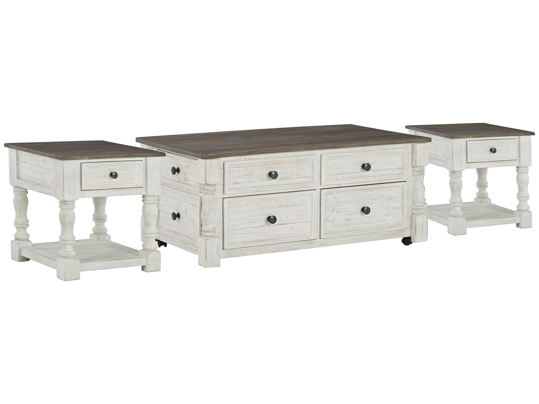 Havalance White/Gray Lift Top Coffee Table and 2 End Tables (Online Special Price) - Ornate Home