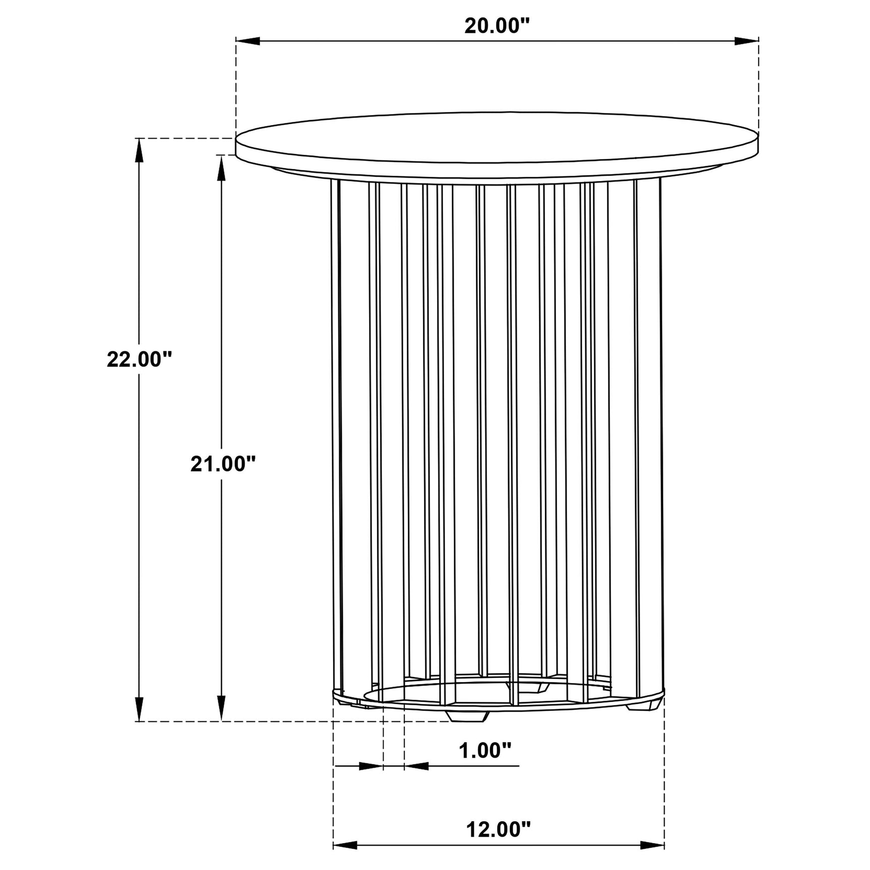 Haven Black Round Genuine White Marble Top End Side Table - Ornate Home