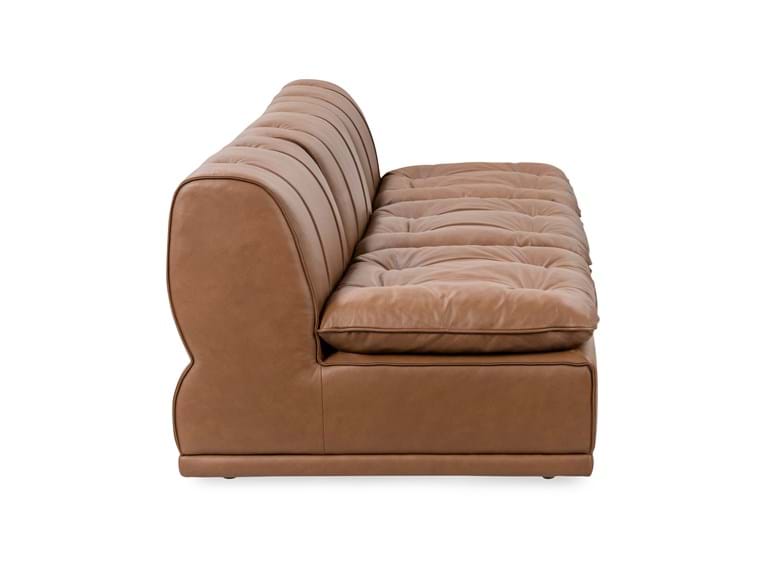 Haven Toffee Brown Leather 3 Piece Modular Sofa - Ornate Home