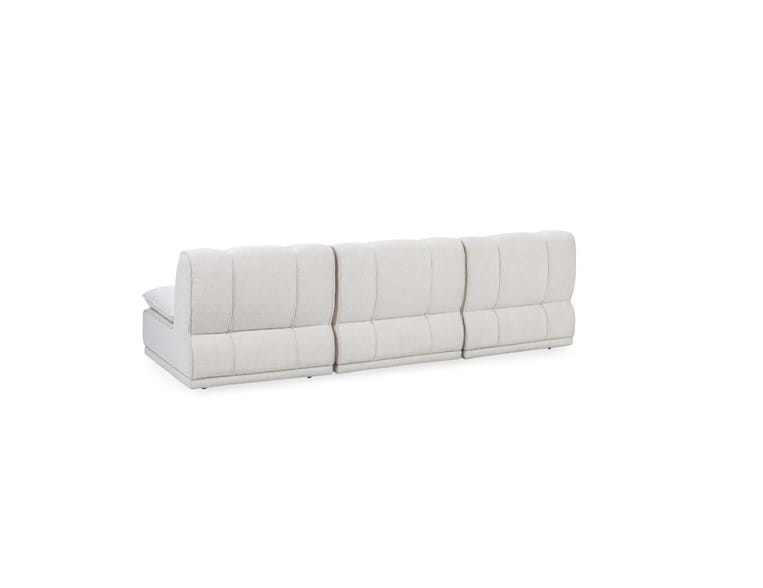 Haven White Leather 3 Piece Modular Sofa - Ornate Home