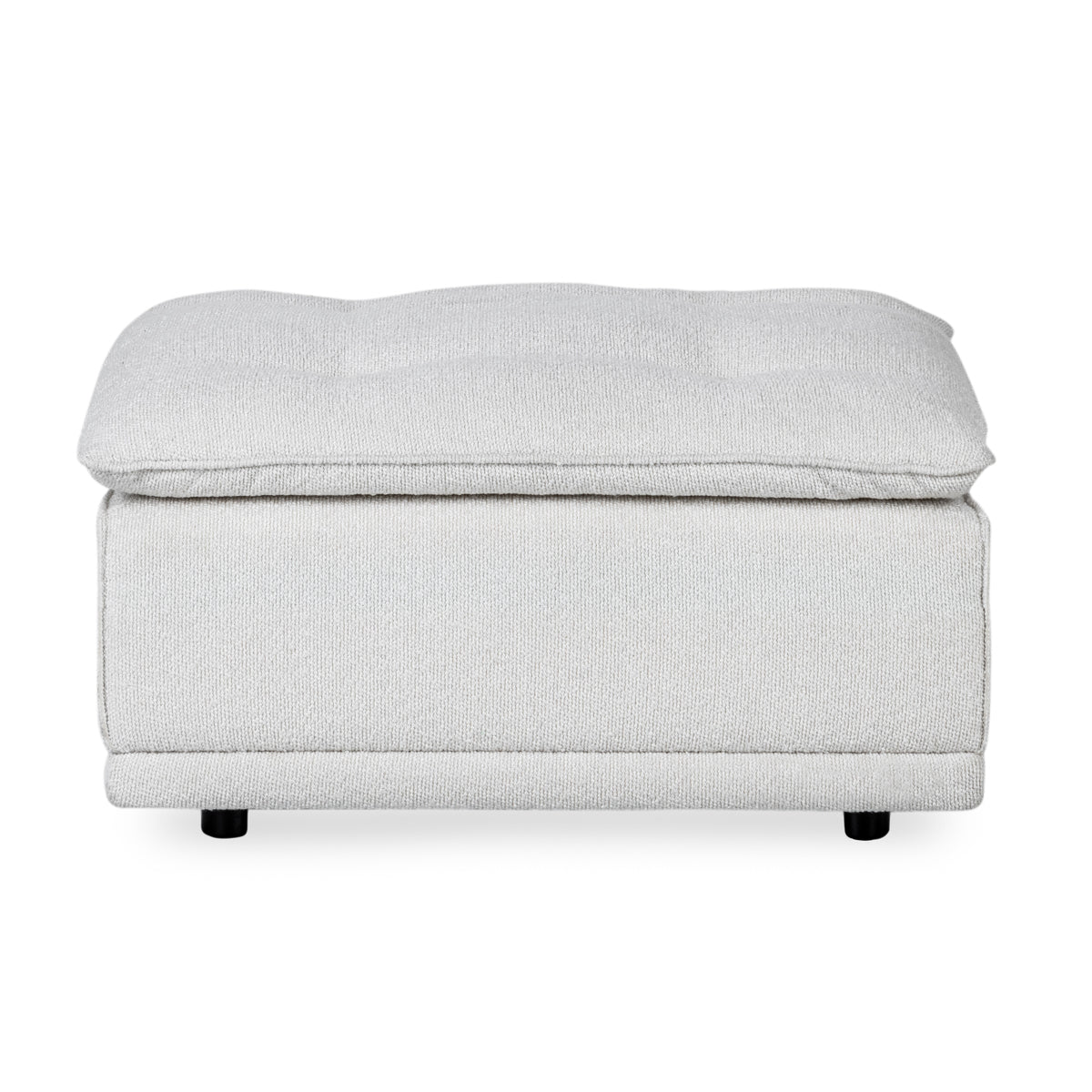 Haven White Upholstered Ottoman - Ornate Home