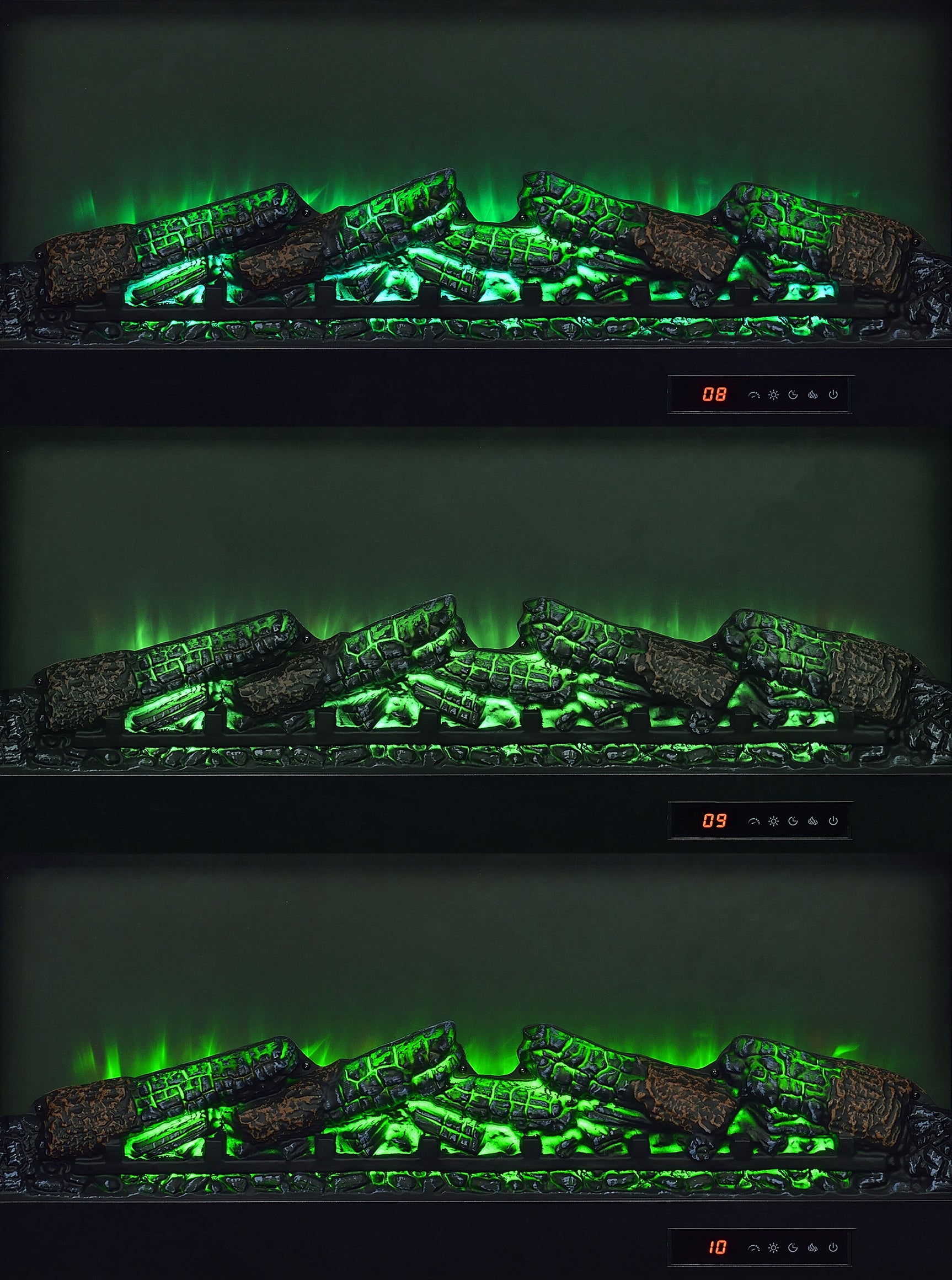 Havering Dark Pine 71-inch TV Stand Fireplace Media Console - Ornate Home