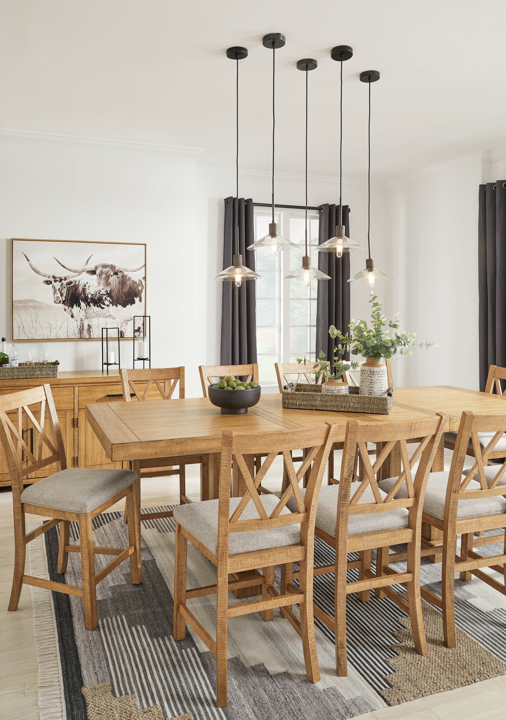 Havonplane Brown Counter Height Dining Extension Table - Ornate Home