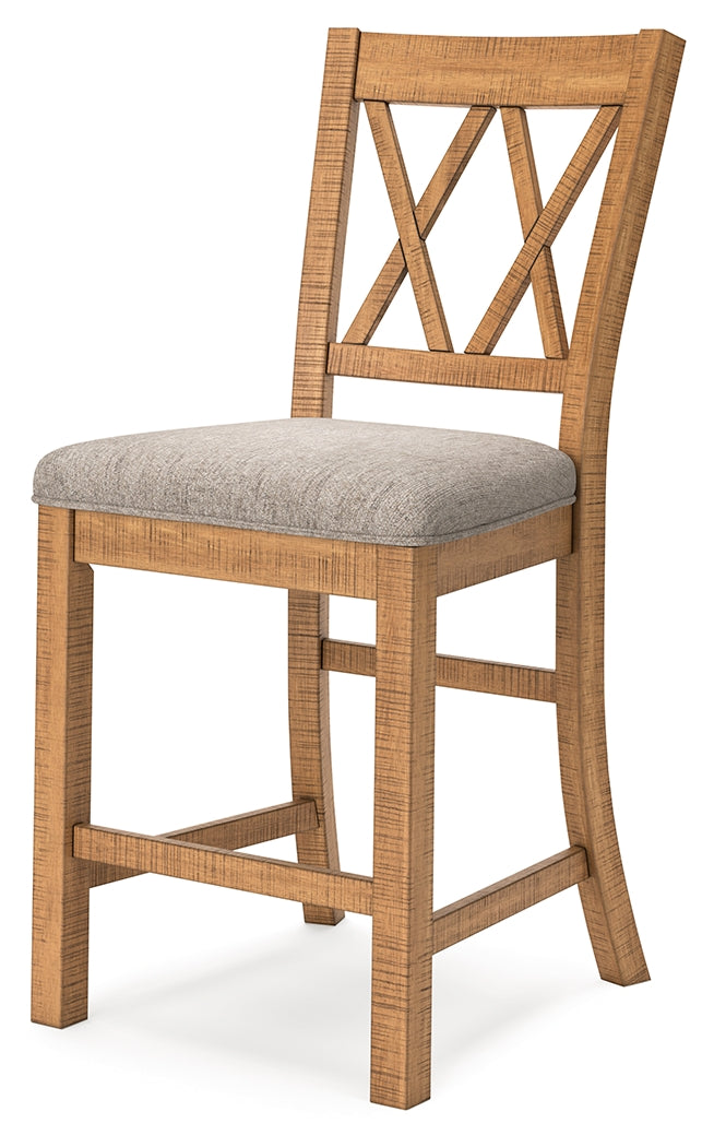 Havonplane Brown Counter Height Extension Dining Table 4 Barstools and Bench (Online Special Price) - Ornate Home