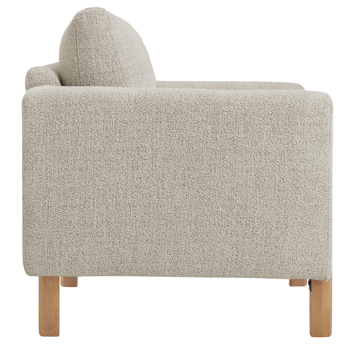 Hawken Parchment Beech Boucle Fabric Accent Armchair - Ornate Home
