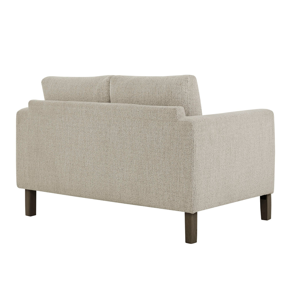 Hawken Parchment/Espresso Boucle Fabric Loveseat - Ornate Home