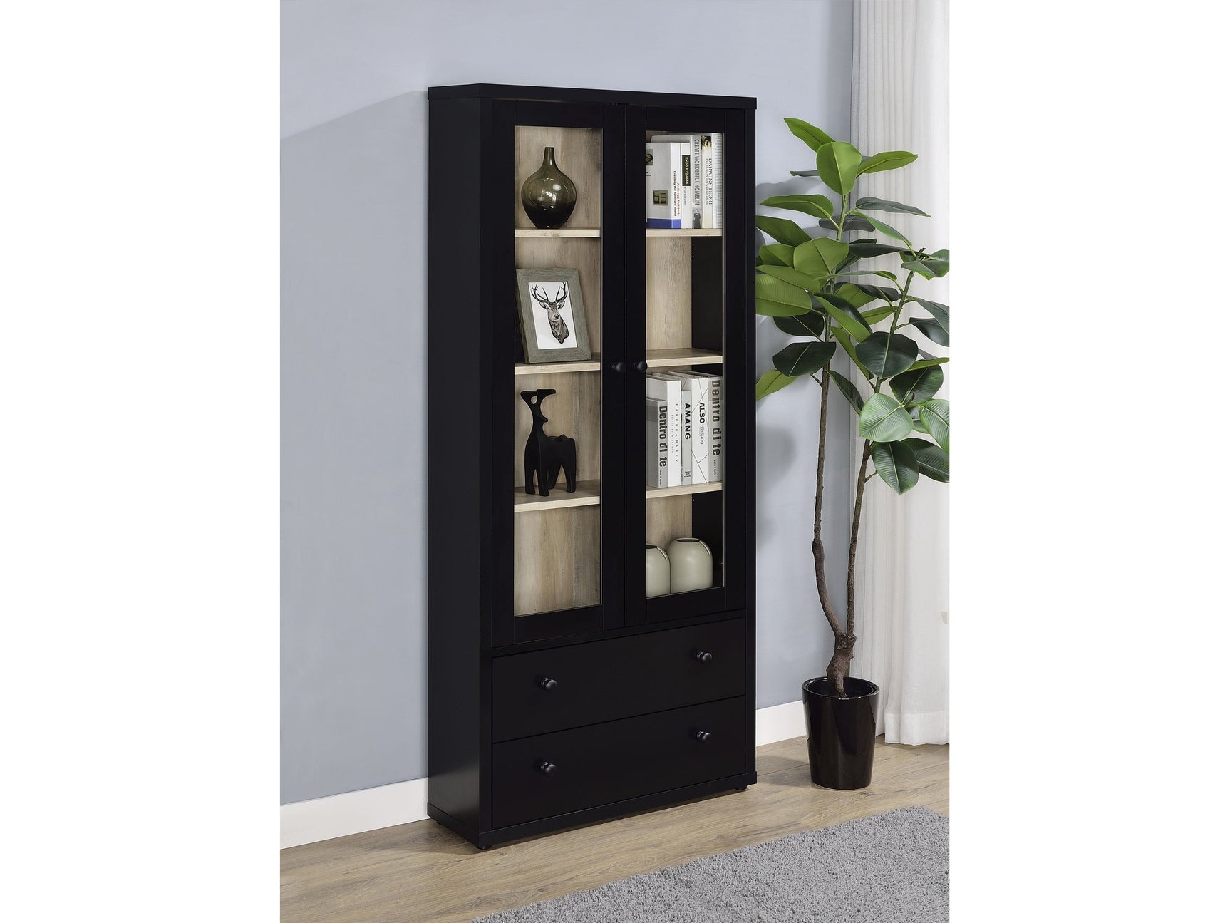 Hawthorne Black Accent Cabinet - Ornate Home
