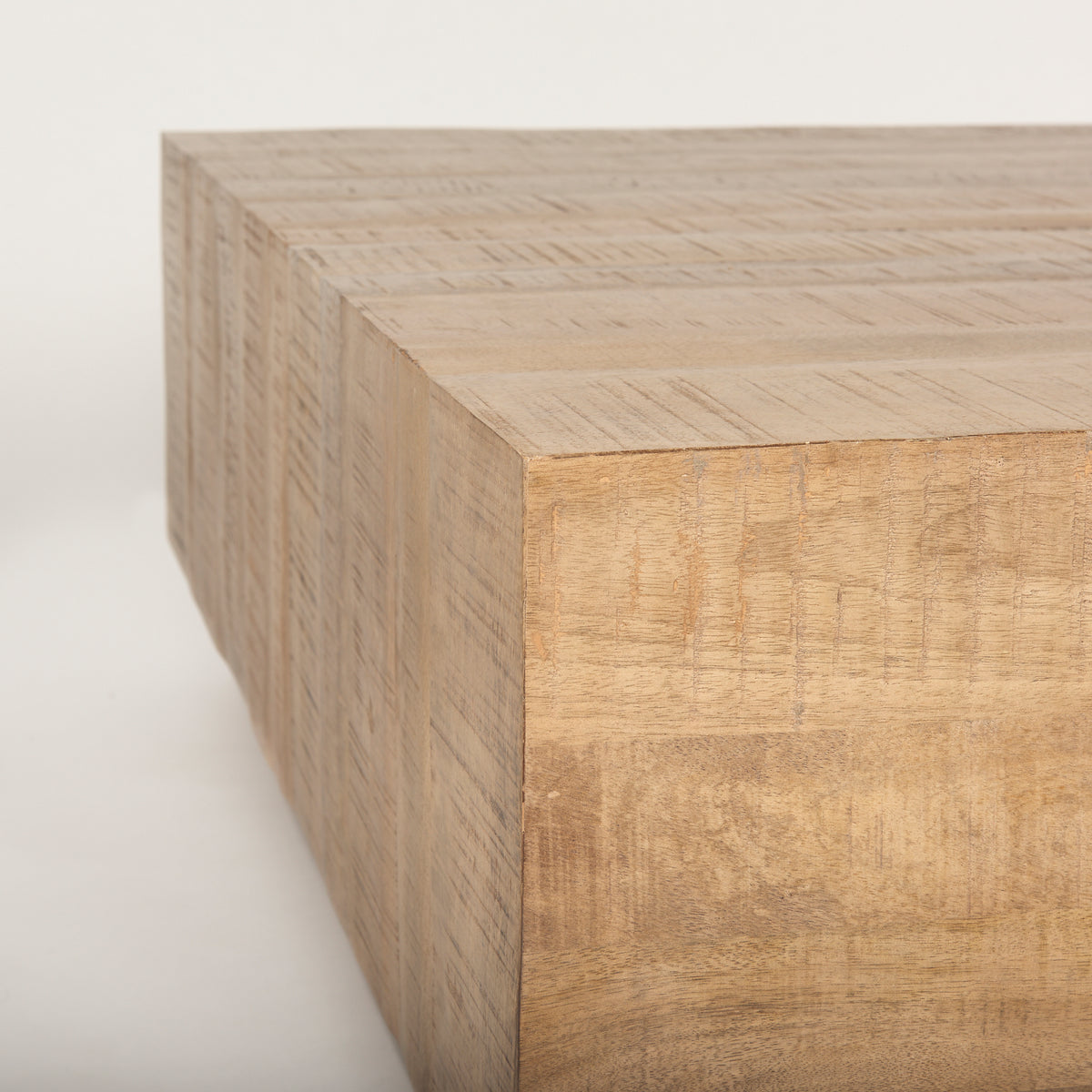 Hayden Light Brown Wood Square Coffee Table - Ornate Home