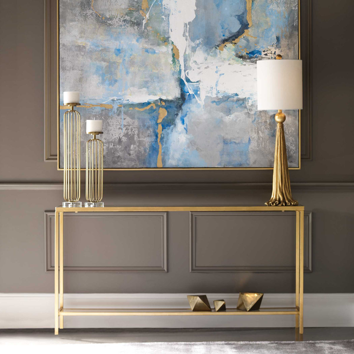 Hayley Gold Console Table - Ornate Home