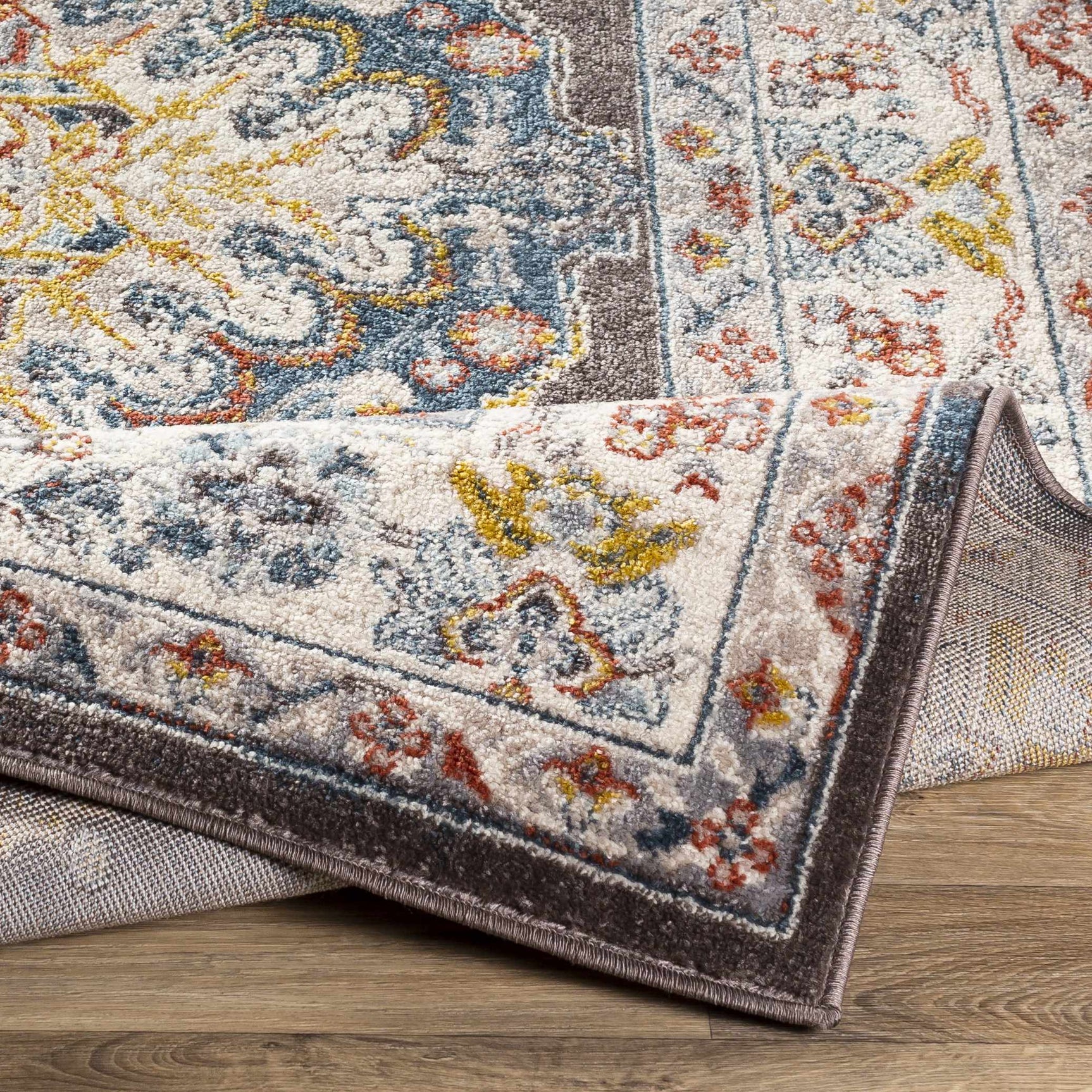 Haymond Brown Medallion Area Rug - Ornate Home
