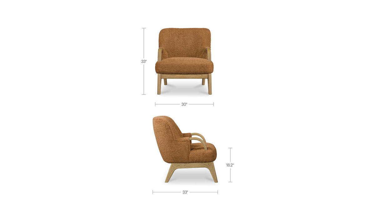 Haynes Cognac Accent Chair - Ornate Home