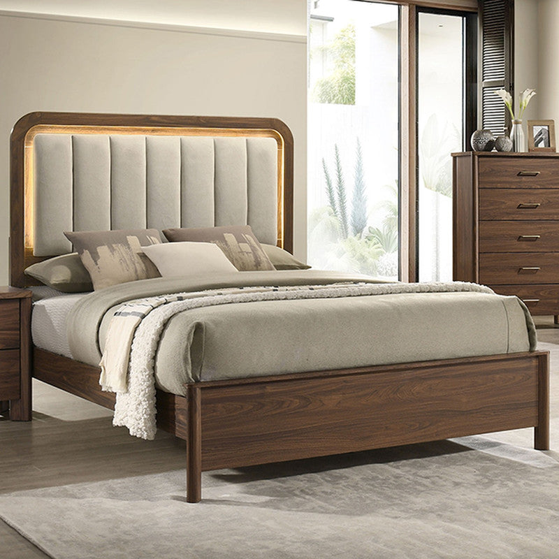 Hayward Walnut E.King Bed - Ornate Home