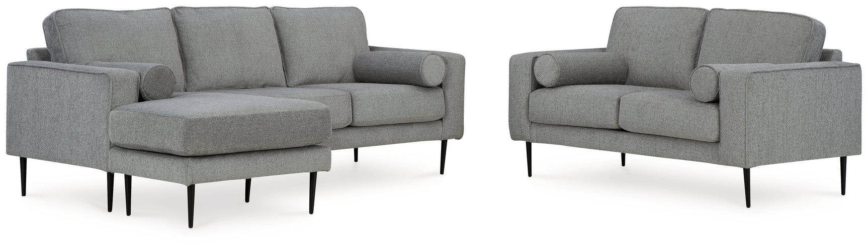 Hazela Charcoal Sofa Chaise and Loveseat (Online Special Price) - Ornate Home