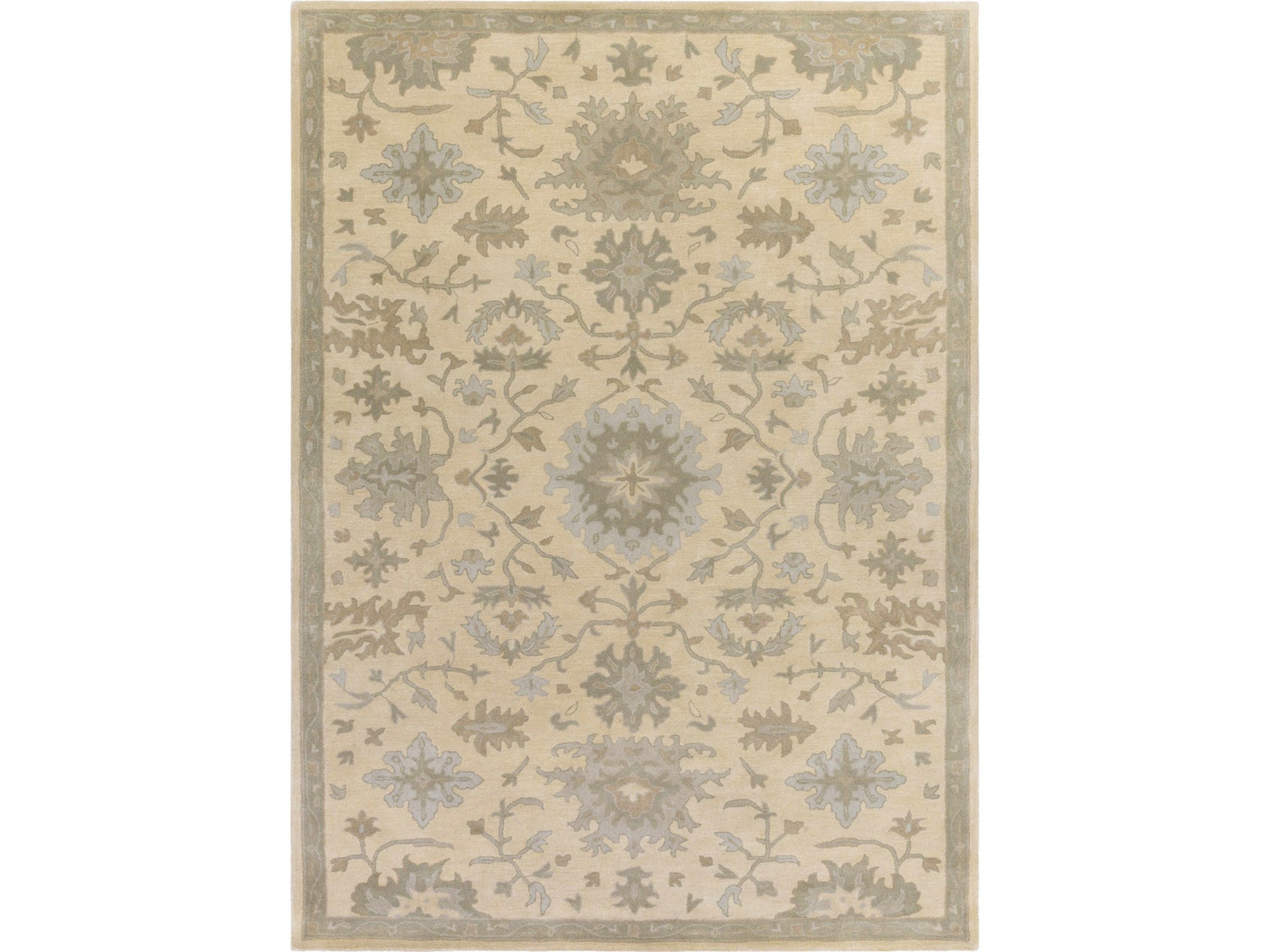 Hazen 1197 Hand Tufted Light Beige Wool Rug - Ornate Home