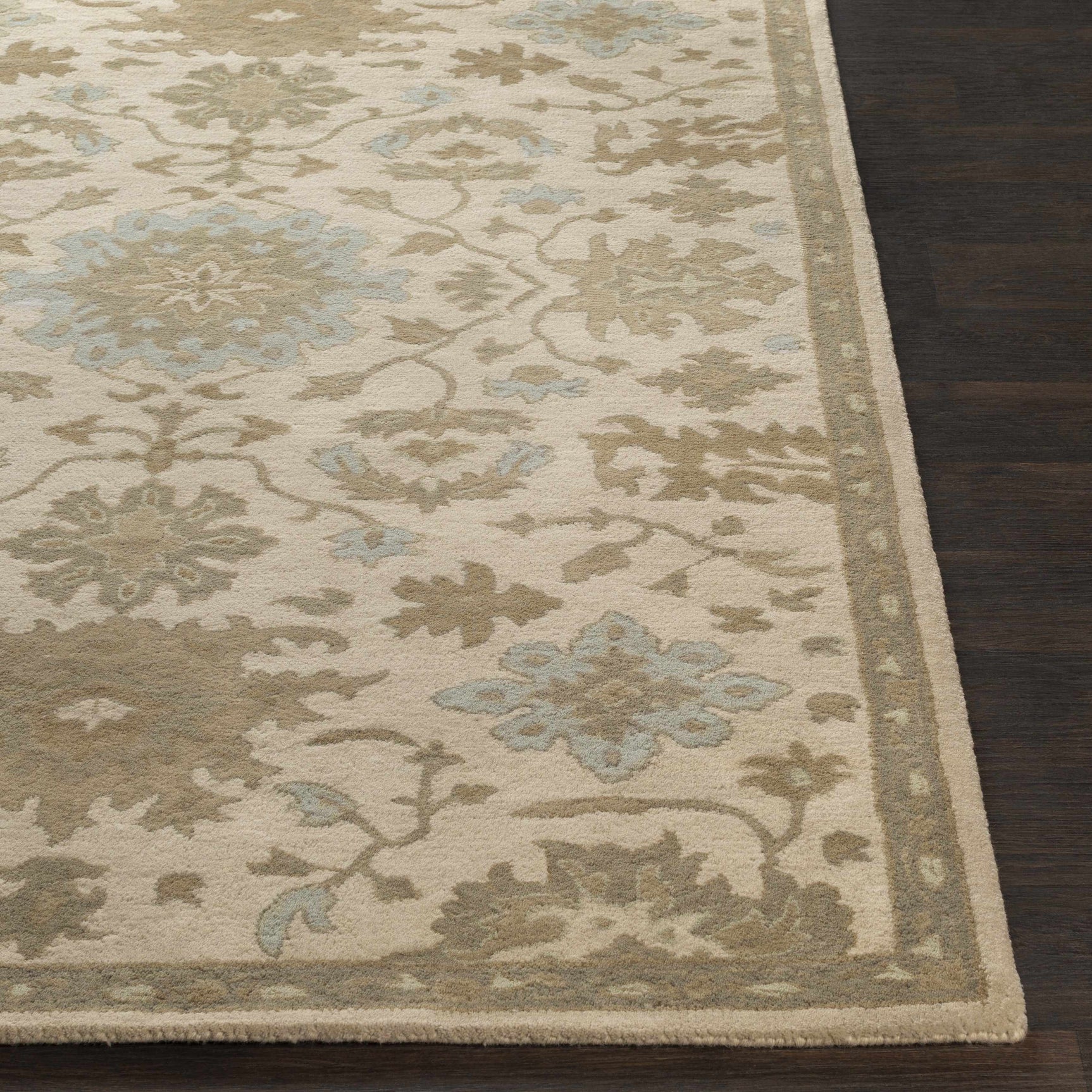 Hazen 1197 Hand Tufted Light Beige Wool Rug - Ornate Home