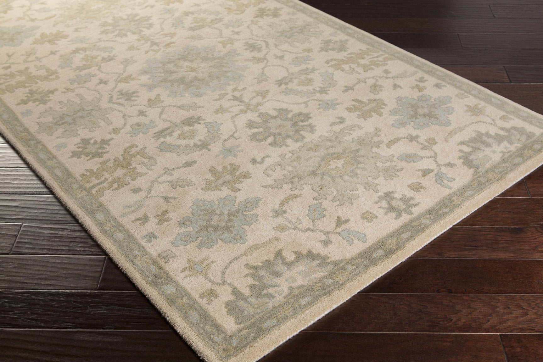Hazen 1197 Hand Tufted Light Beige Wool Rug - Ornate Home