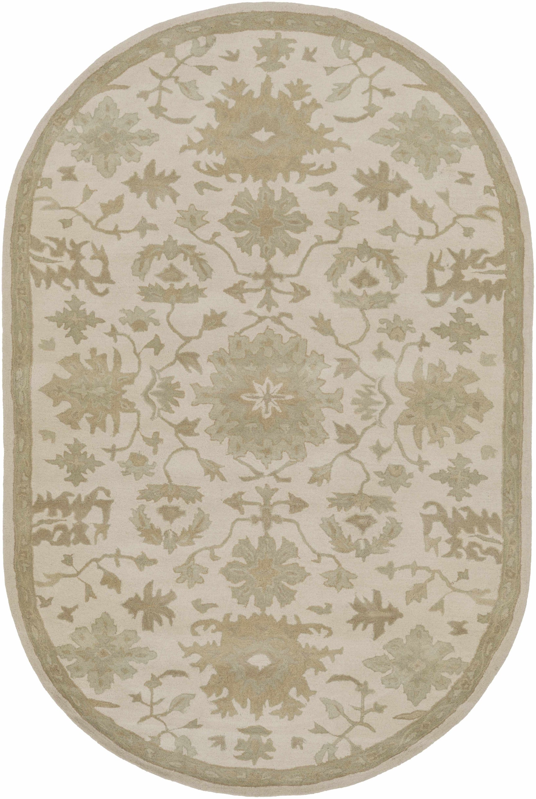 Hazen 1197 Hand Tufted Light Beige Wool Rug - Ornate Home