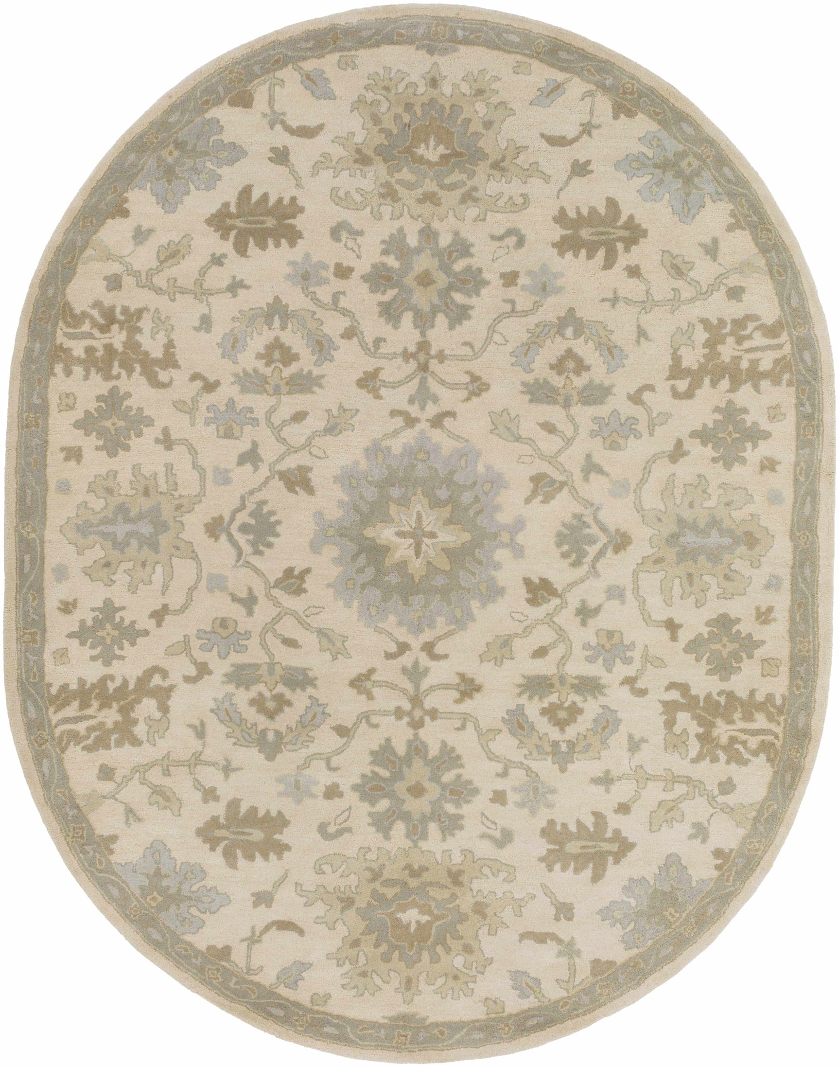 Hazen 1197 Hand Tufted Light Beige Wool Rug - Ornate Home