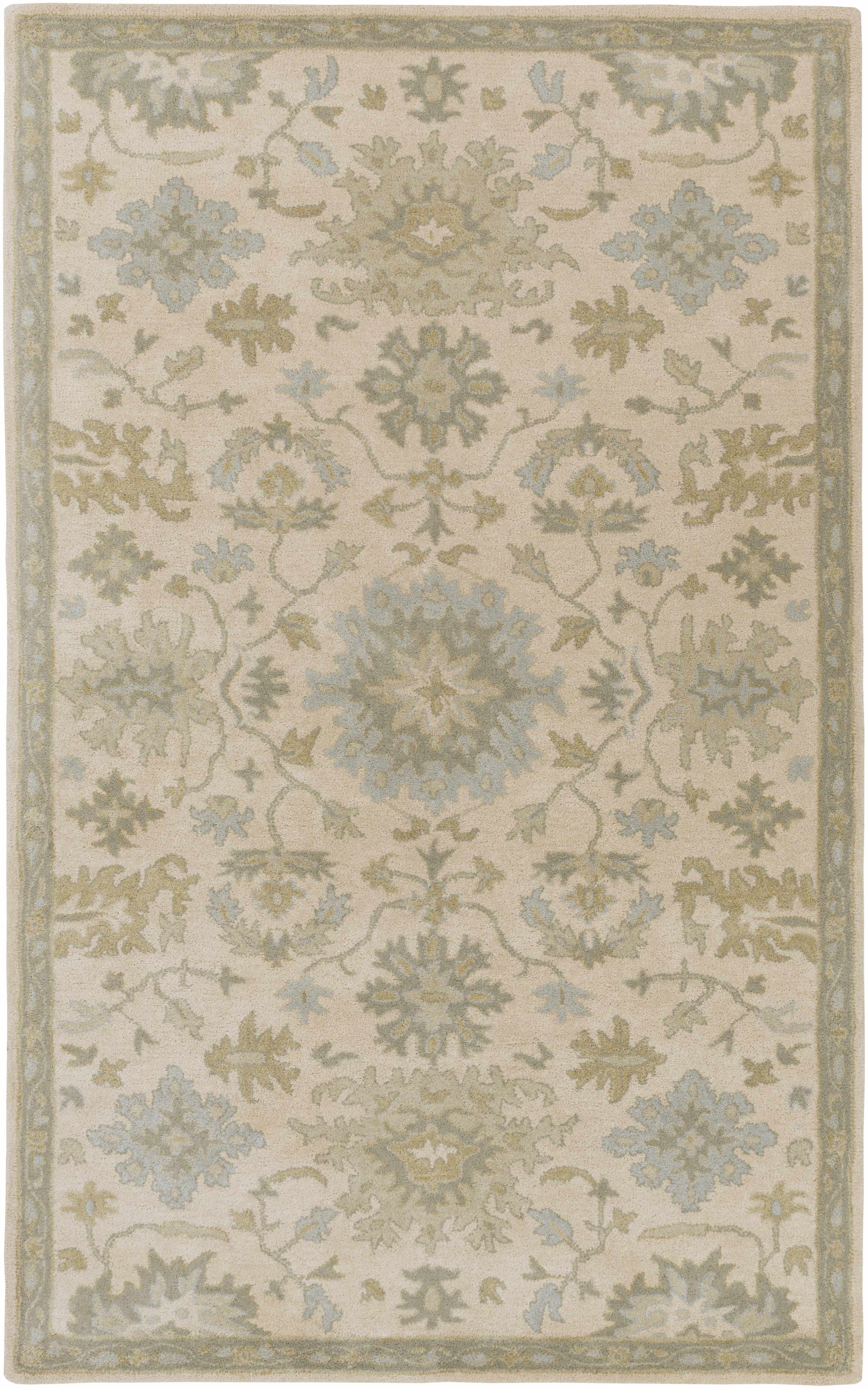 Hazen 1197 Hand Tufted Light Beige Wool Rug - Ornate Home