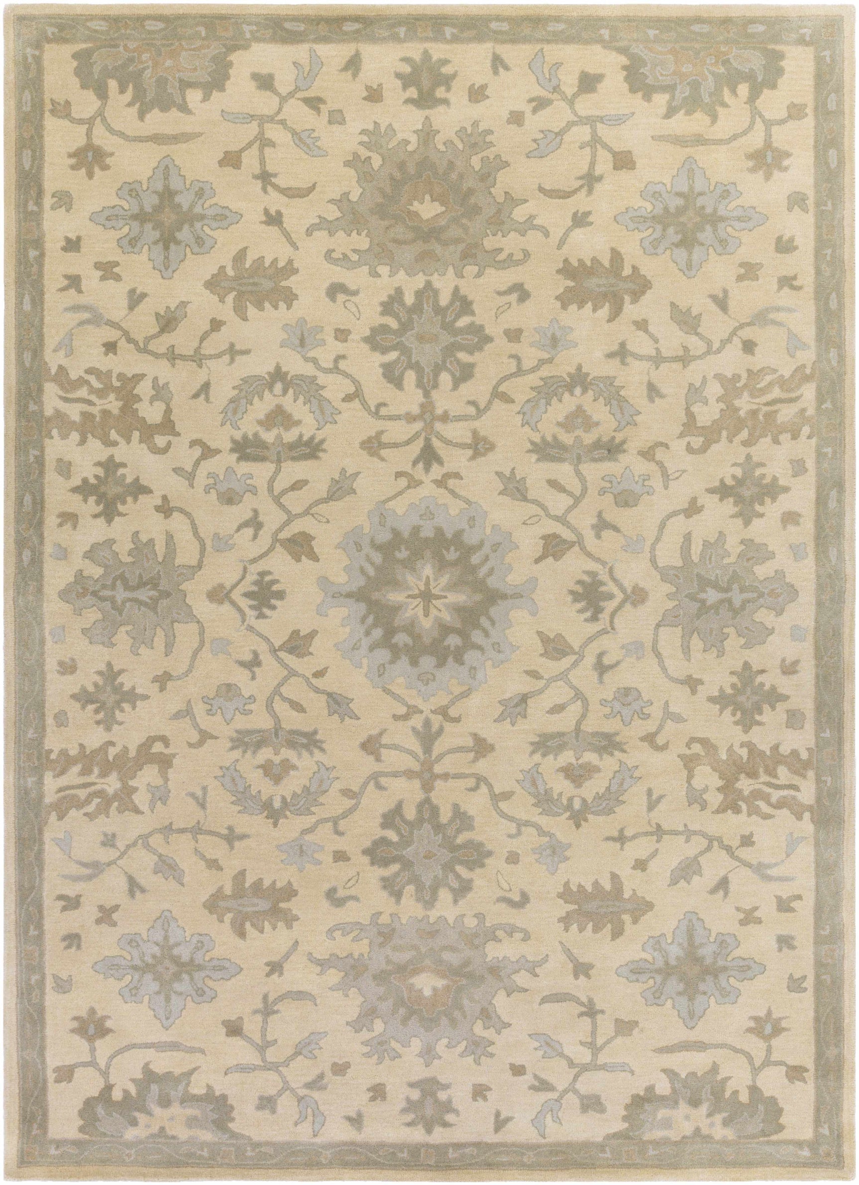 Hazen 1197 Hand Tufted Light Beige Wool Rug - Ornate Home