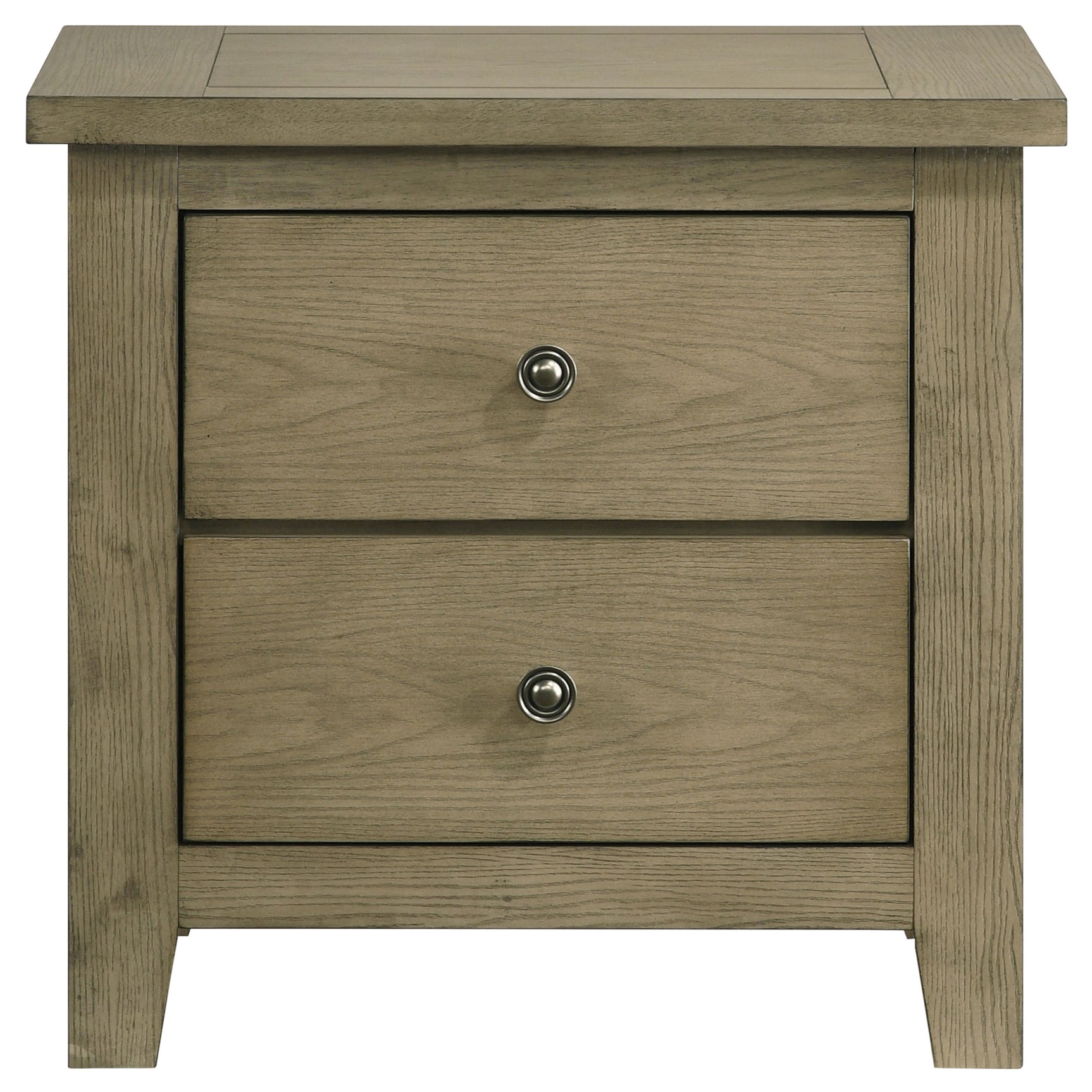 Hazlewood Vineyard Oak 2-drawer Nightstand Bedside Table - Ornate Home