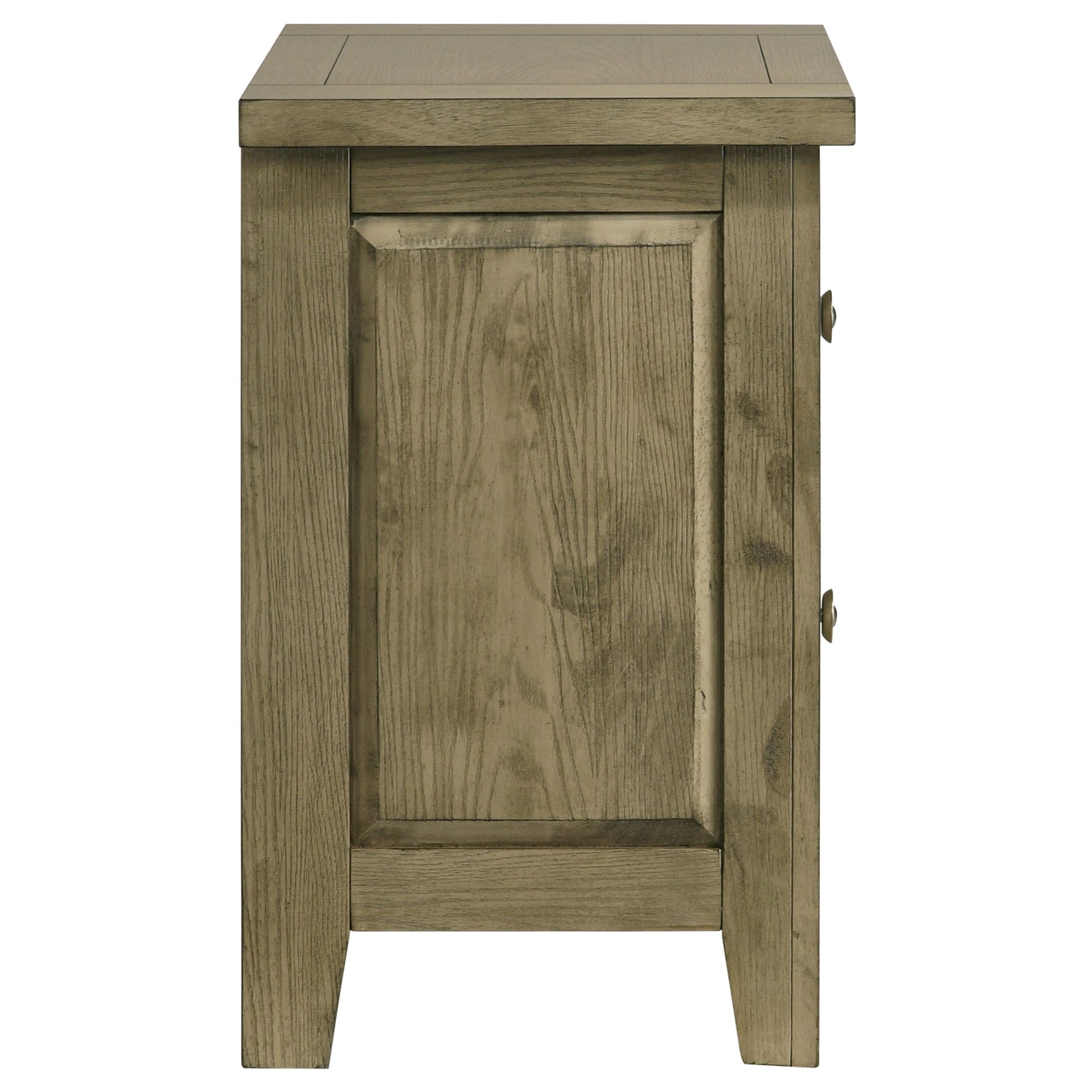 Hazlewood Vineyard Oak 2-drawer Nightstand Bedside Table - Ornate Home