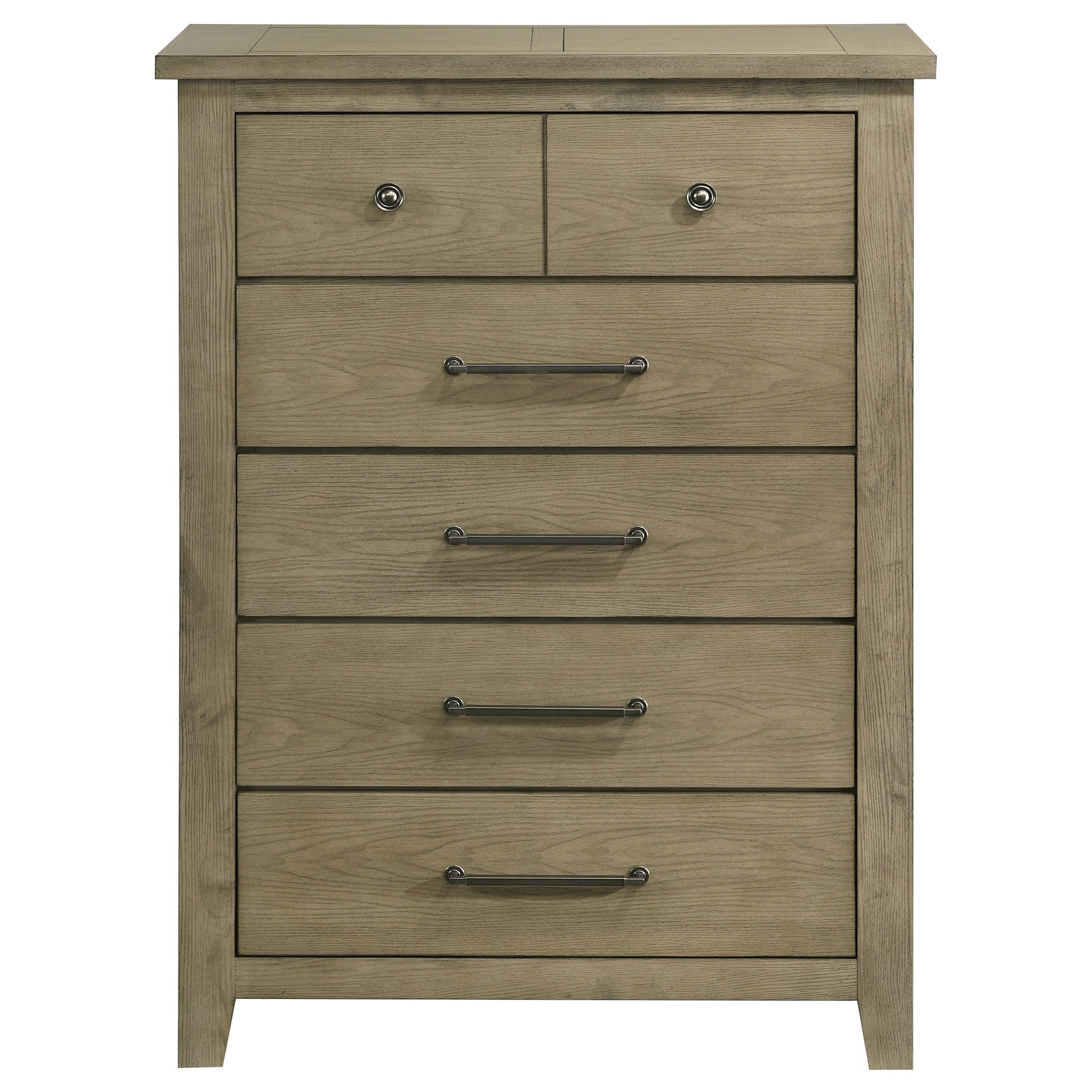 Hazlewood Vineyard Oak 5-drawer Bedroom Chest of Drawers - Ornate Home