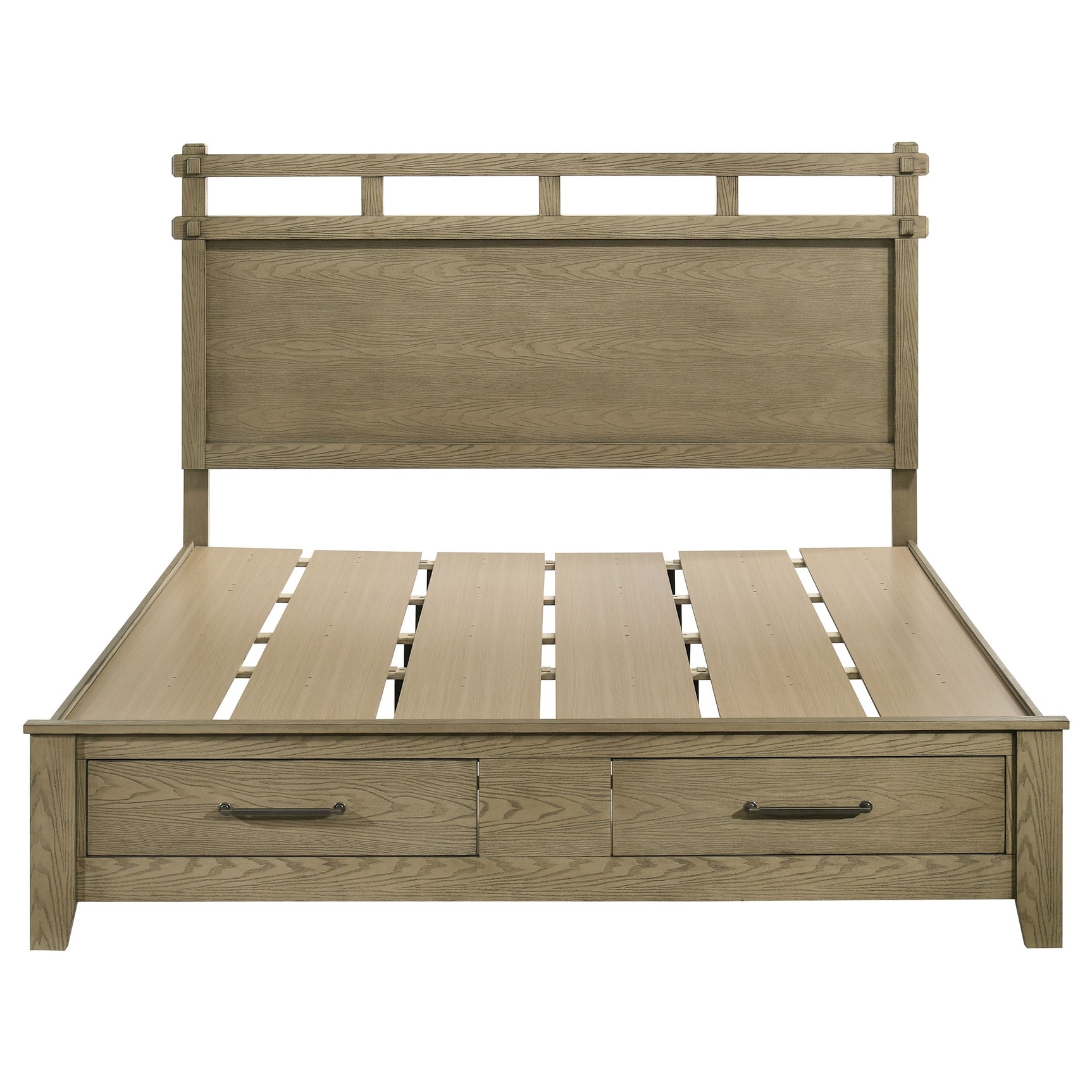 Hazlewood Vineyard Oak 59-inch Eastern King Storage Bed - Ornate Home