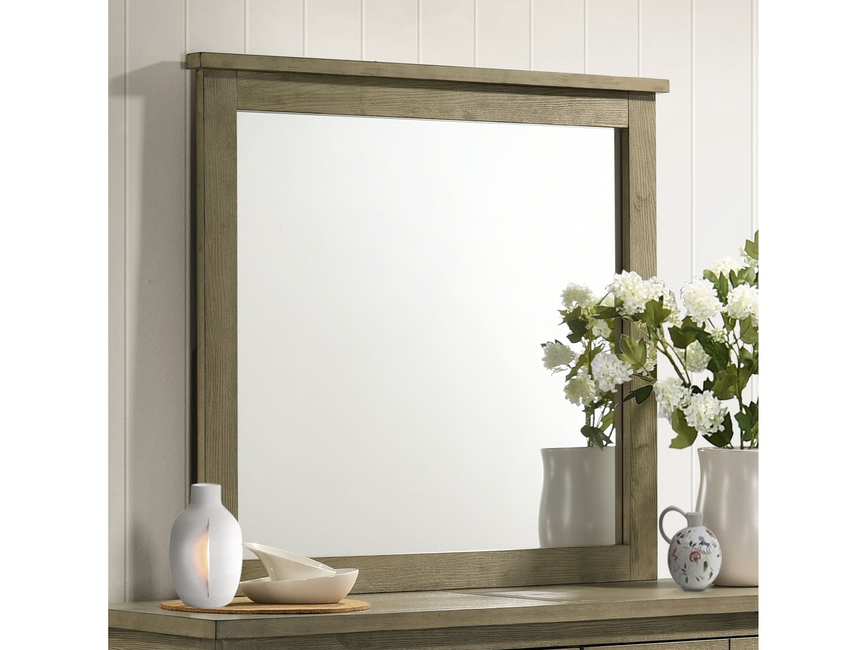 Hazlewood Vineyard Oak Dresser Mirror - Ornate Home