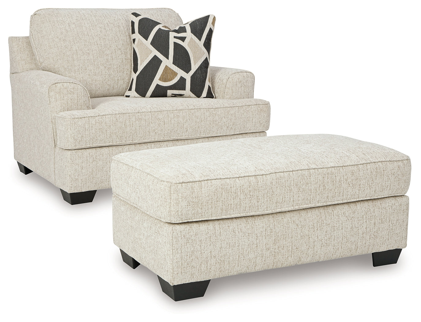 Heartcort Oversized Chair and Ottoman (Online Special Price) - Ornate Home