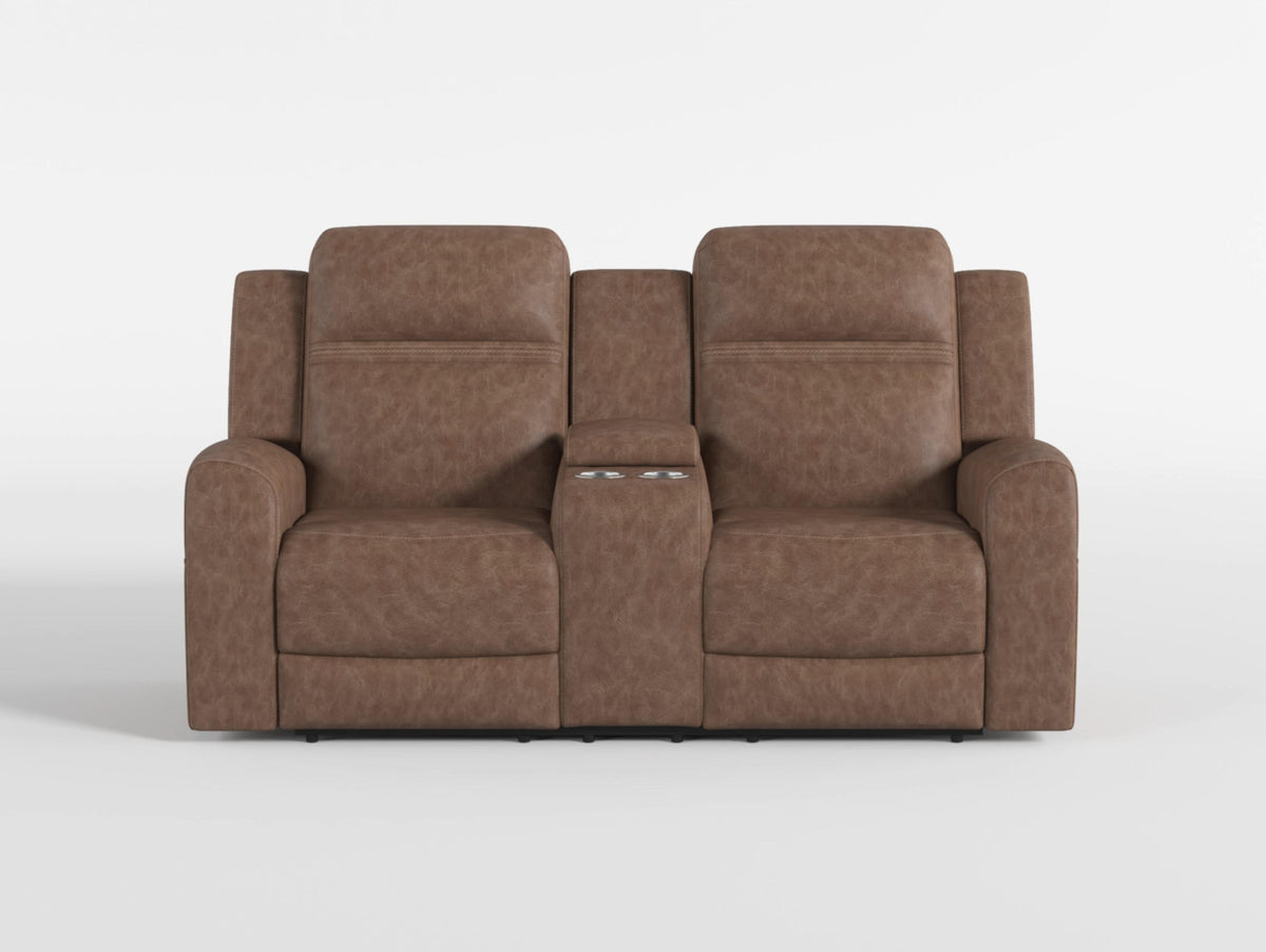 Hearth Gray Double Reclining Loveseat With Center Console - Ornate Home