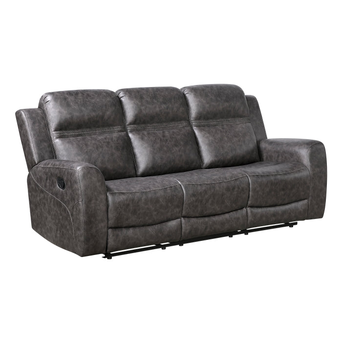 Hearth Gray Double Reclining Sofa - Ornate Home